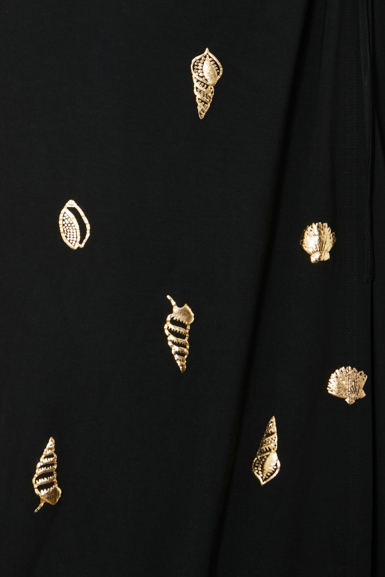 Black Shell Midi Leia Dress Petite、mySite、solidvoid