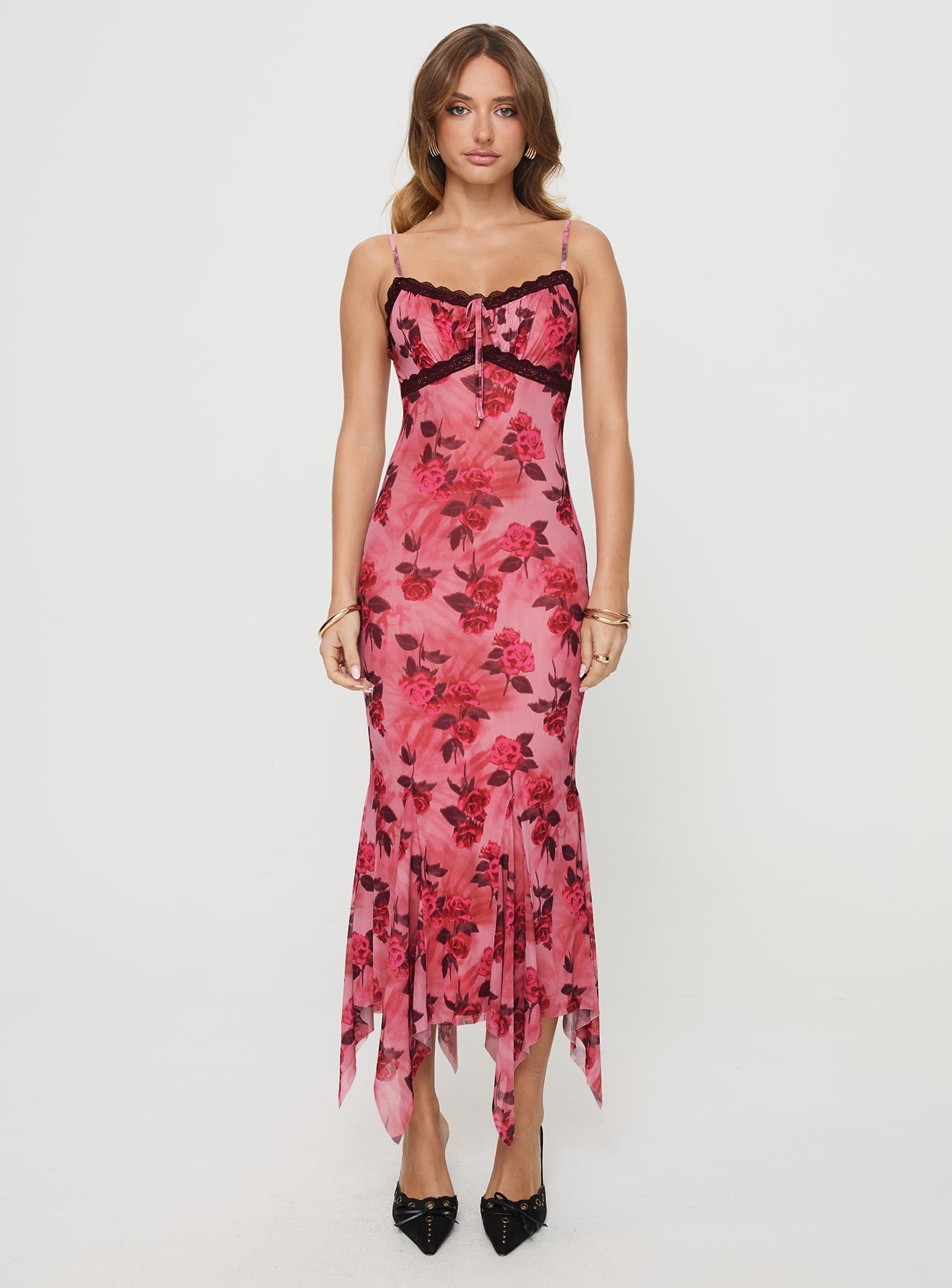 Eirini Maxi Dress Pink Floral、mySite、solidvoid