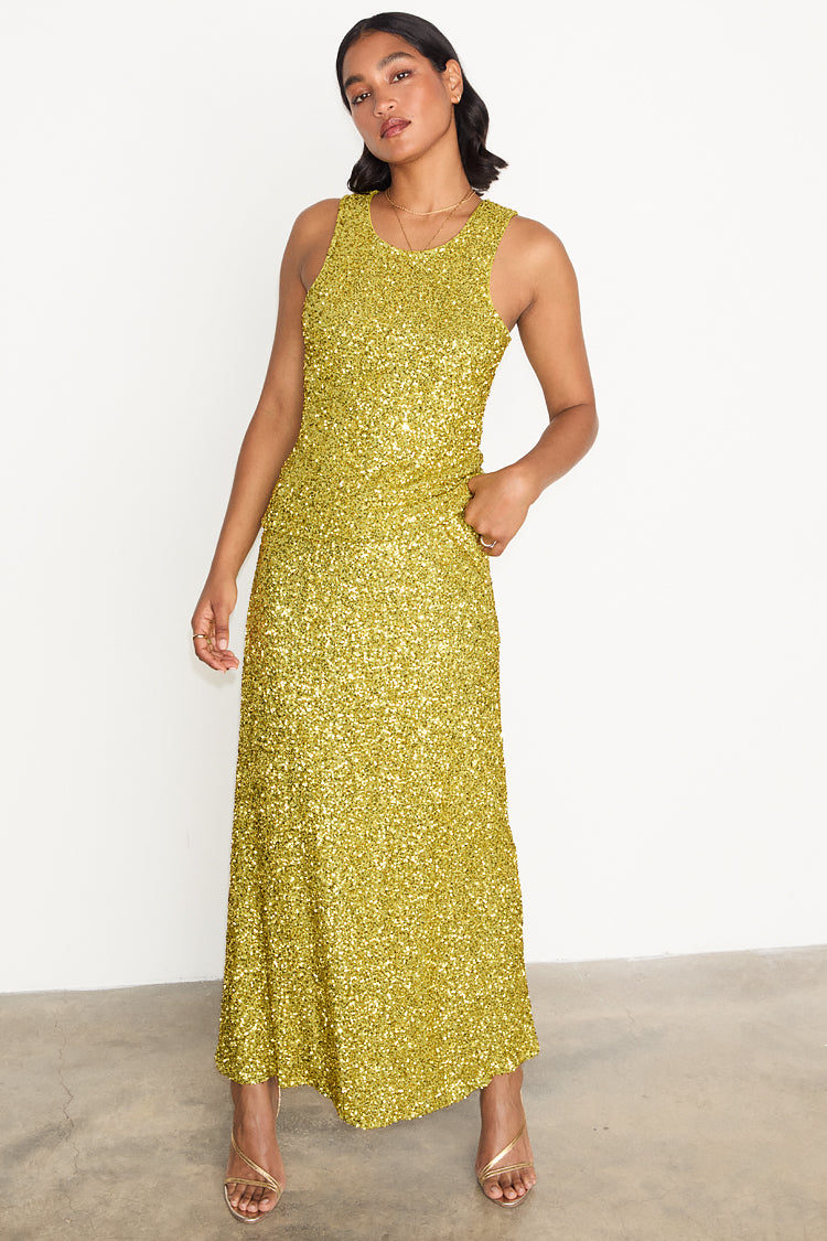 Lime Sequin Tank Top、mySite、solidvoid