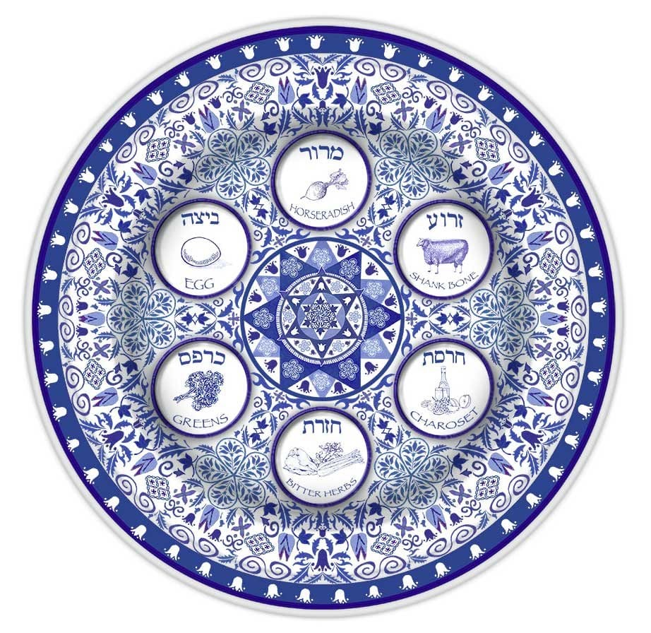 Porcelain Blue Details Seder Plate、mySite、topwebapps