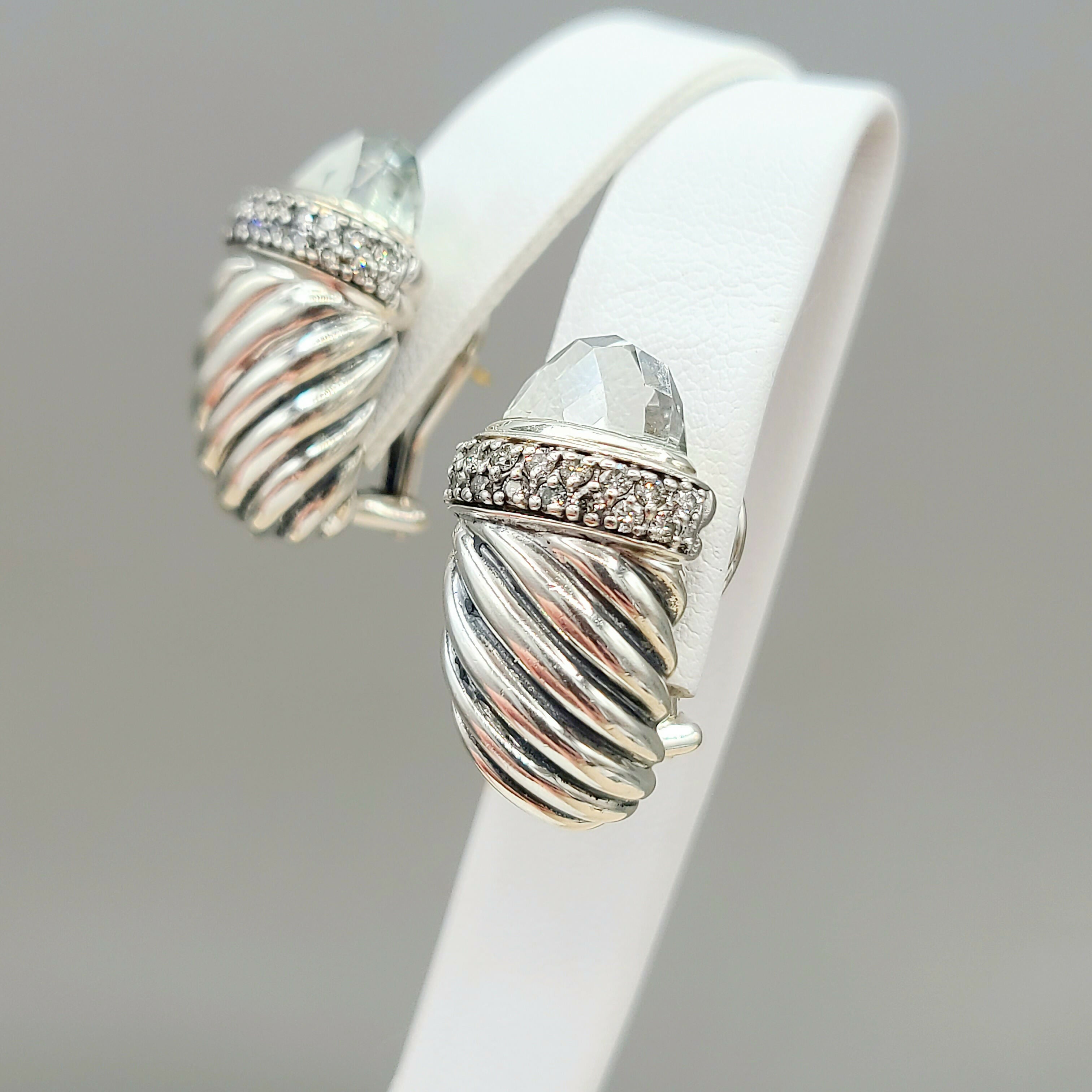 David Yurman Waverly Prasiolite Diamond Earrings、mySite、hinf8tx79