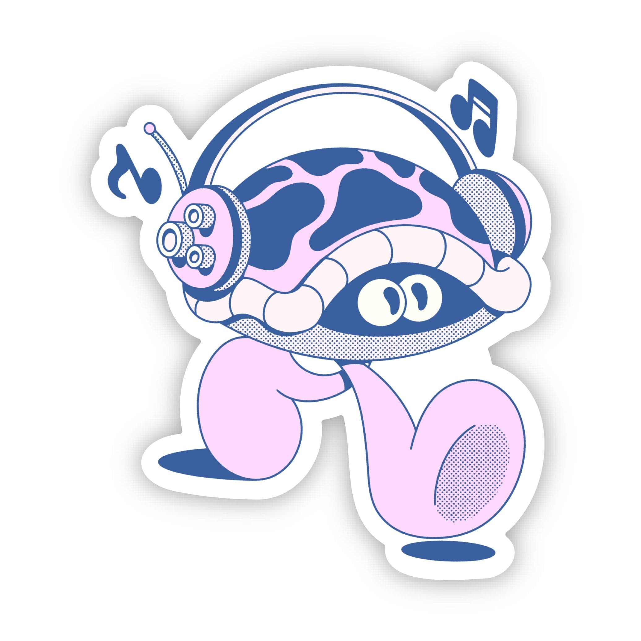  Turtle Listening To Music Sticker、mySite、ghnorth