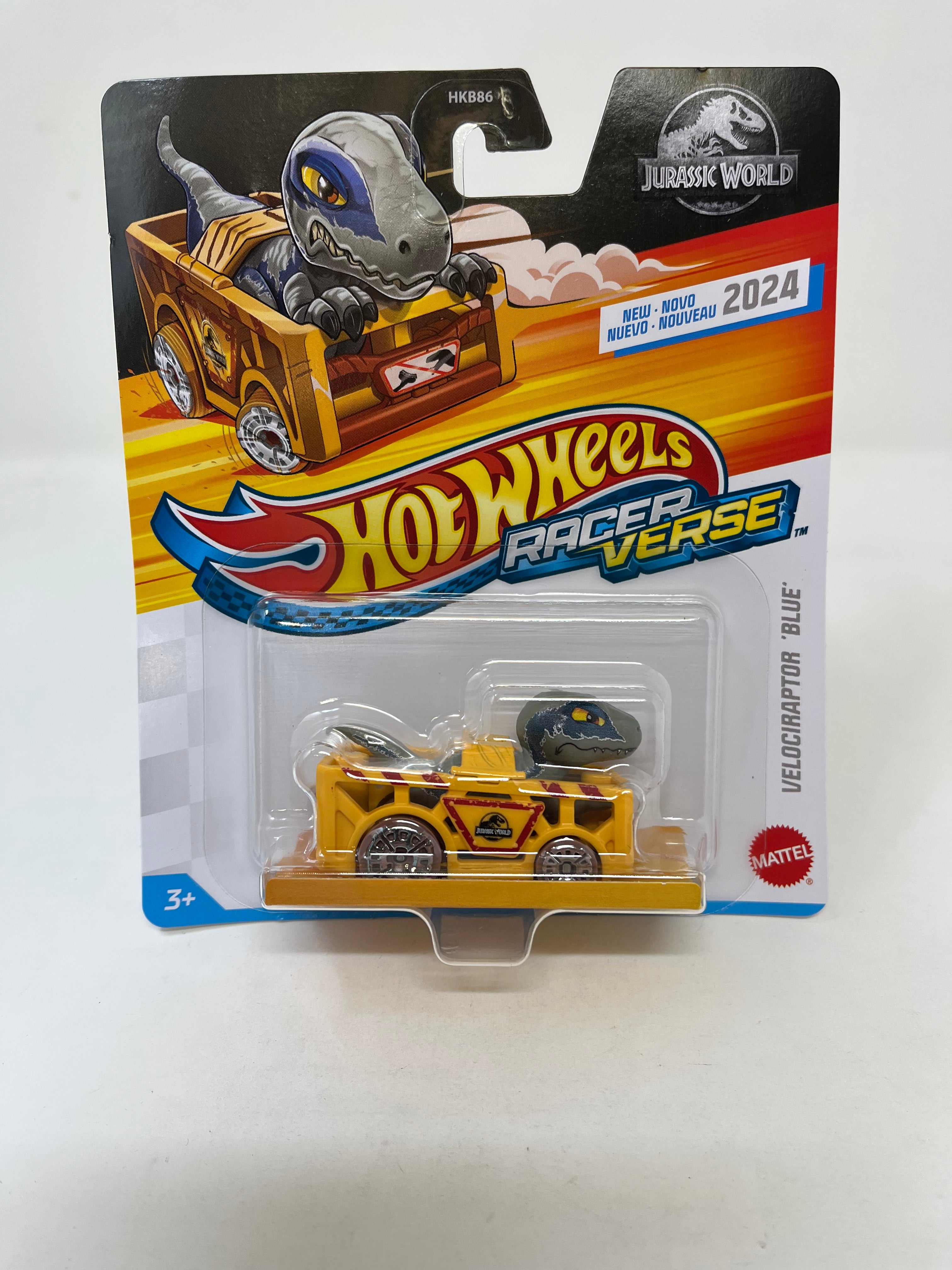 JURASSIC WORLD Velociraptor Blue Racer Verse * Hot Wheels Marvel Character Cars Case F、mySite、hgirdovlk