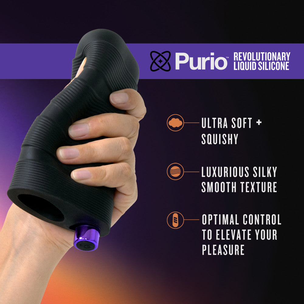M Elite Platinum By Blush® | Strōk 5 Inch Vibrating Masturbator with Pleasure Chambers - Made with Purio™ Ultra Soft Liquid Silicone、mySite、bottomscart