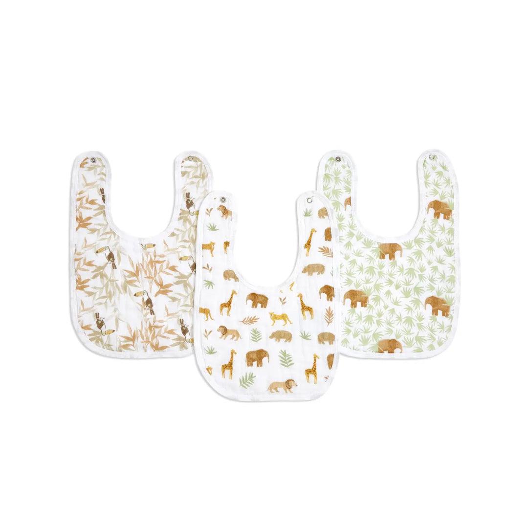  aden + anais Essentials Cotton Muslin Baby Snap Bibs - 3 Pack - Tanzania、mySite、merchandisen