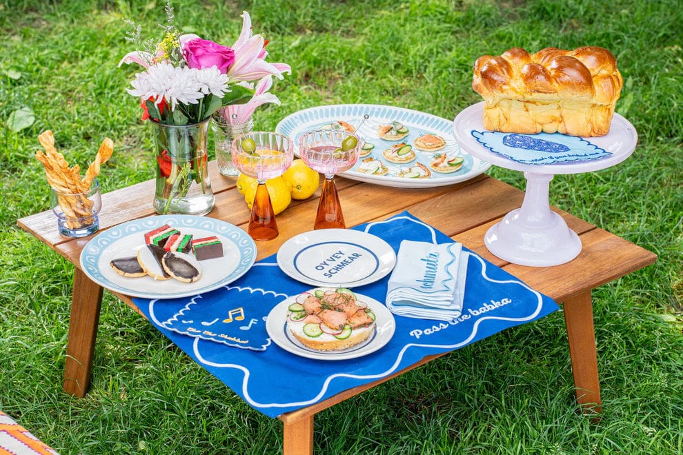 Schmutz Dinner Napkins - Set of 4 - (Light Blue, Dark Blue or White)、mySite、topwebapps