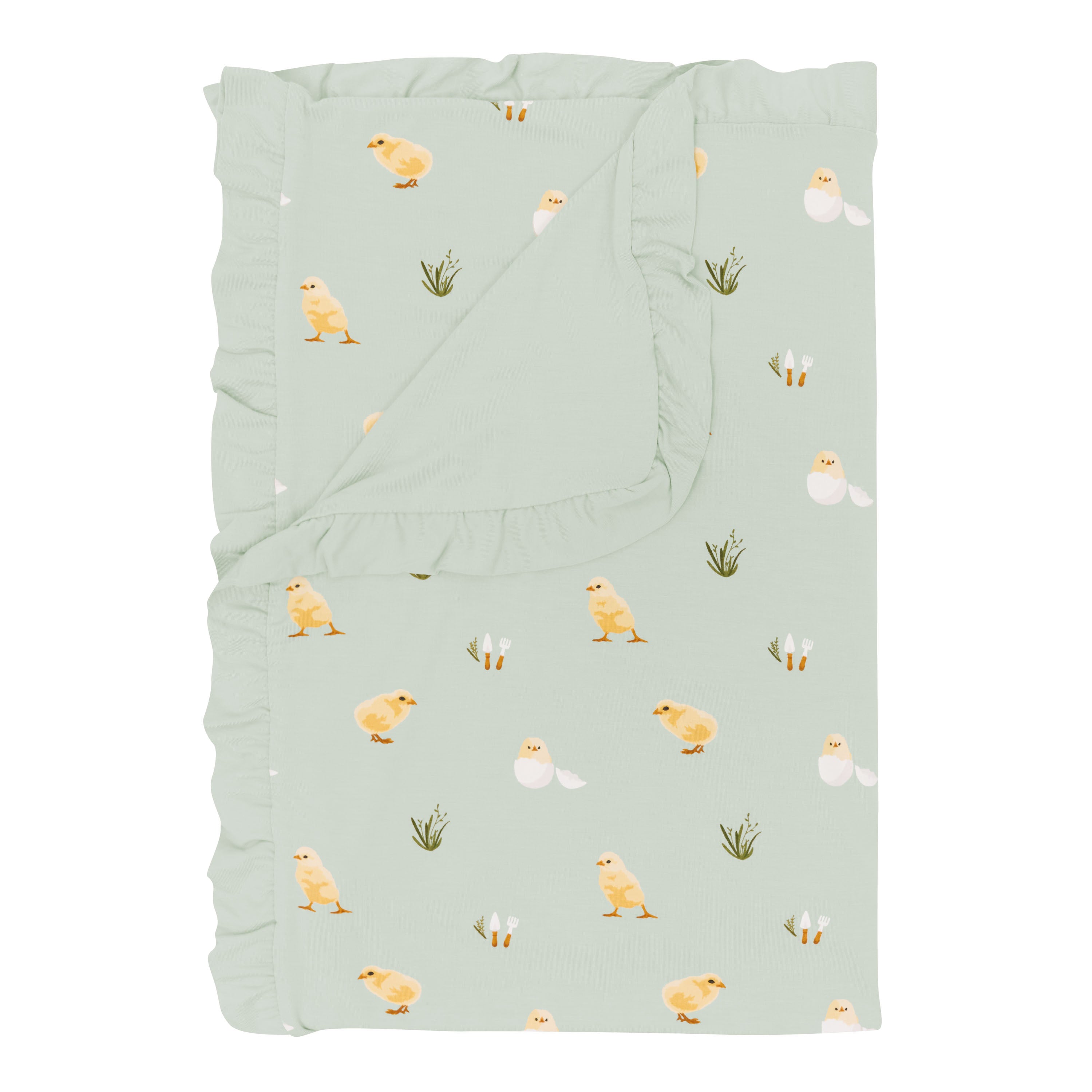  Ruffle Toddler Blanket in Aloe Chick 0.5、mySite、layawaytickets