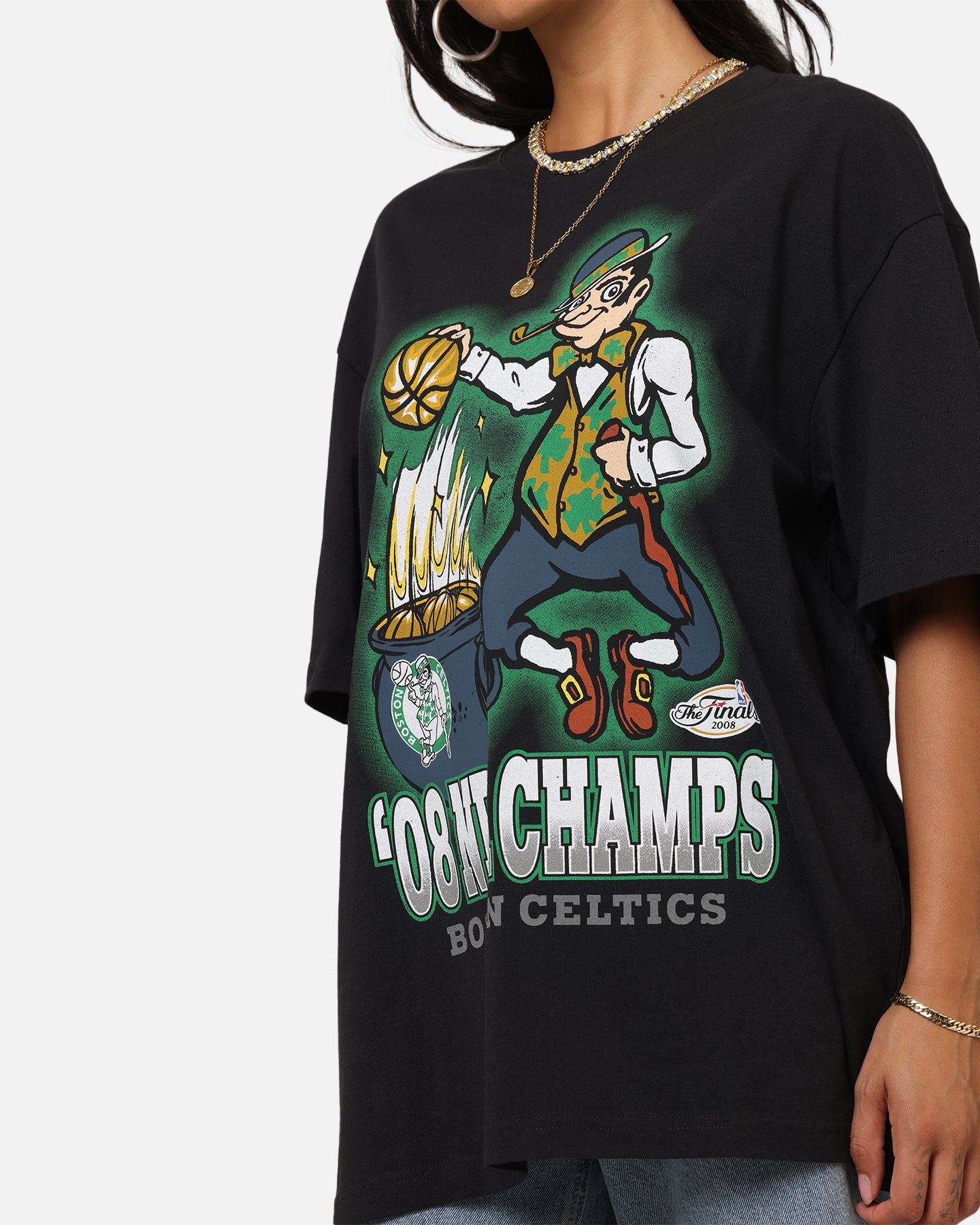Mitchell & Ness Boston Celtics '08 NBA Champs T-Shirt Faded Black、mySite、zt4zffjzw