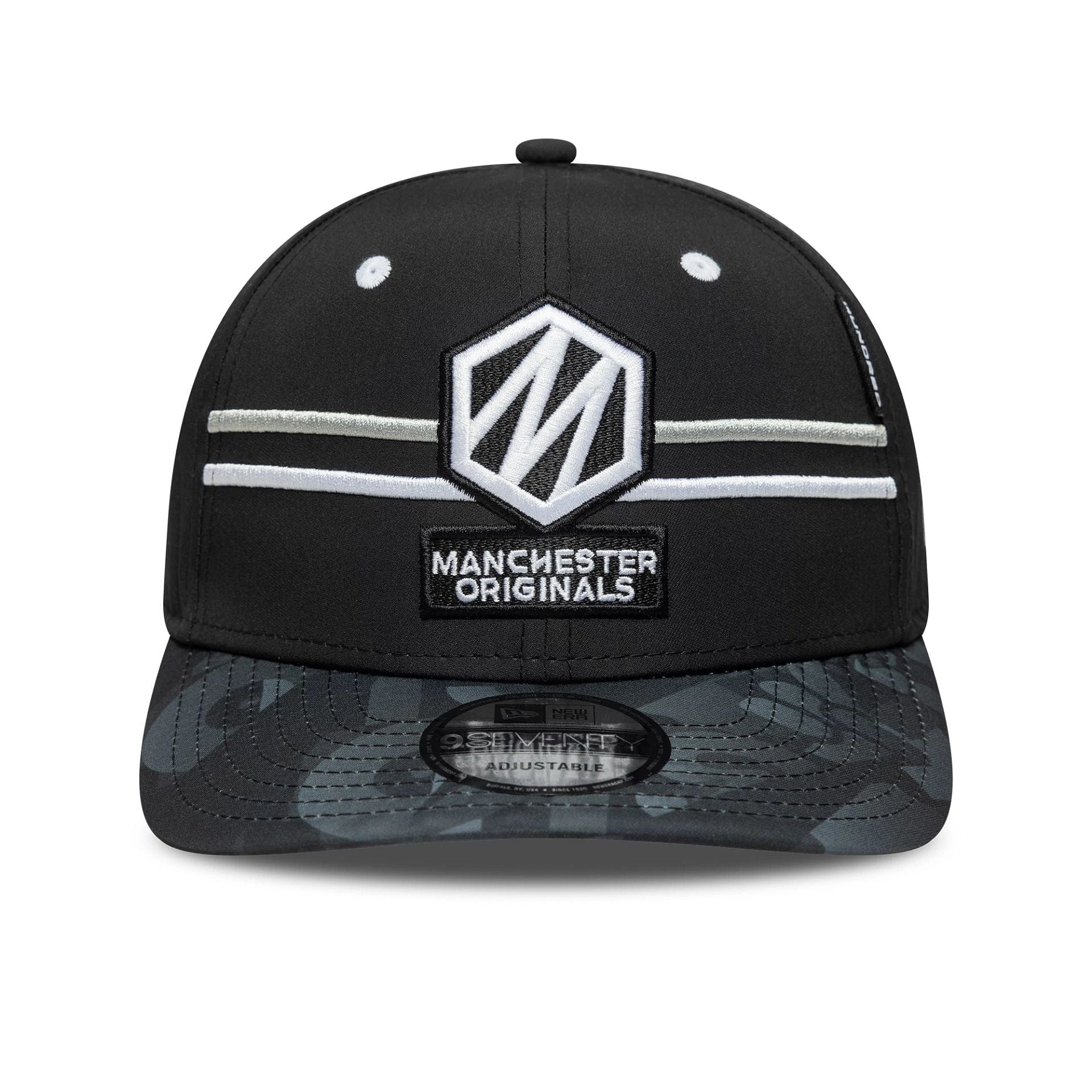 Manchester Originals The Hundred 2025 All Over Print Black 9SEVENTY Stretch Snap Adjustable Cap、mySite、vikingsvslions