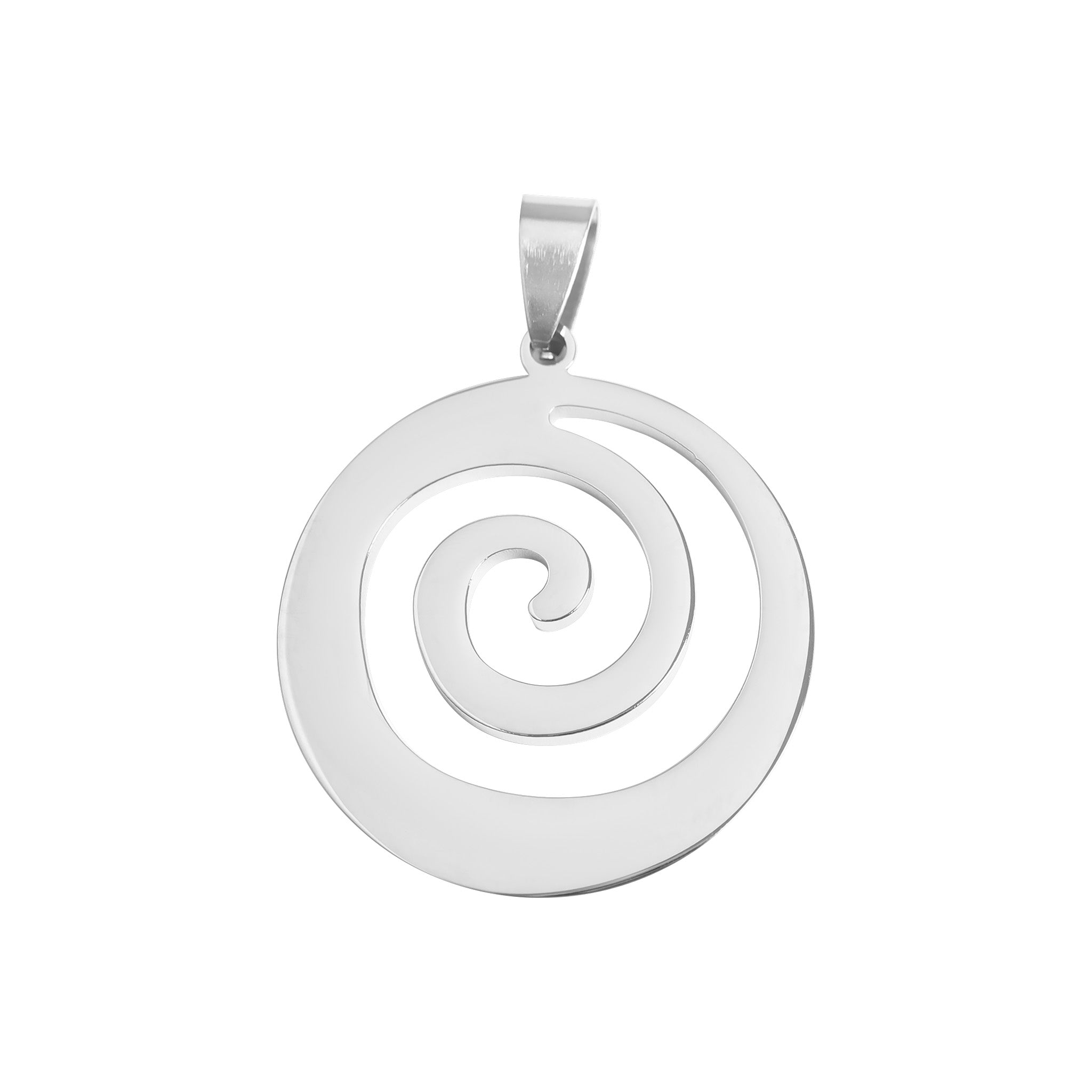 18K Gold PVD Stainless Steel Swirl Cutout Pendant / SBB0040、mySite、dreamappss