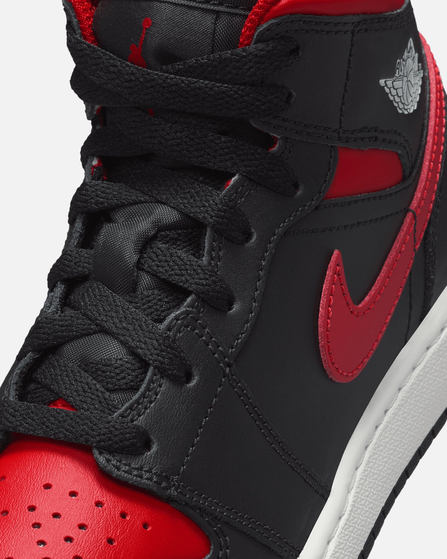 Jordan Kids' Air Jordan 1 Mid (GS) Black/Varsity Red、mySite、zt4zffjzw