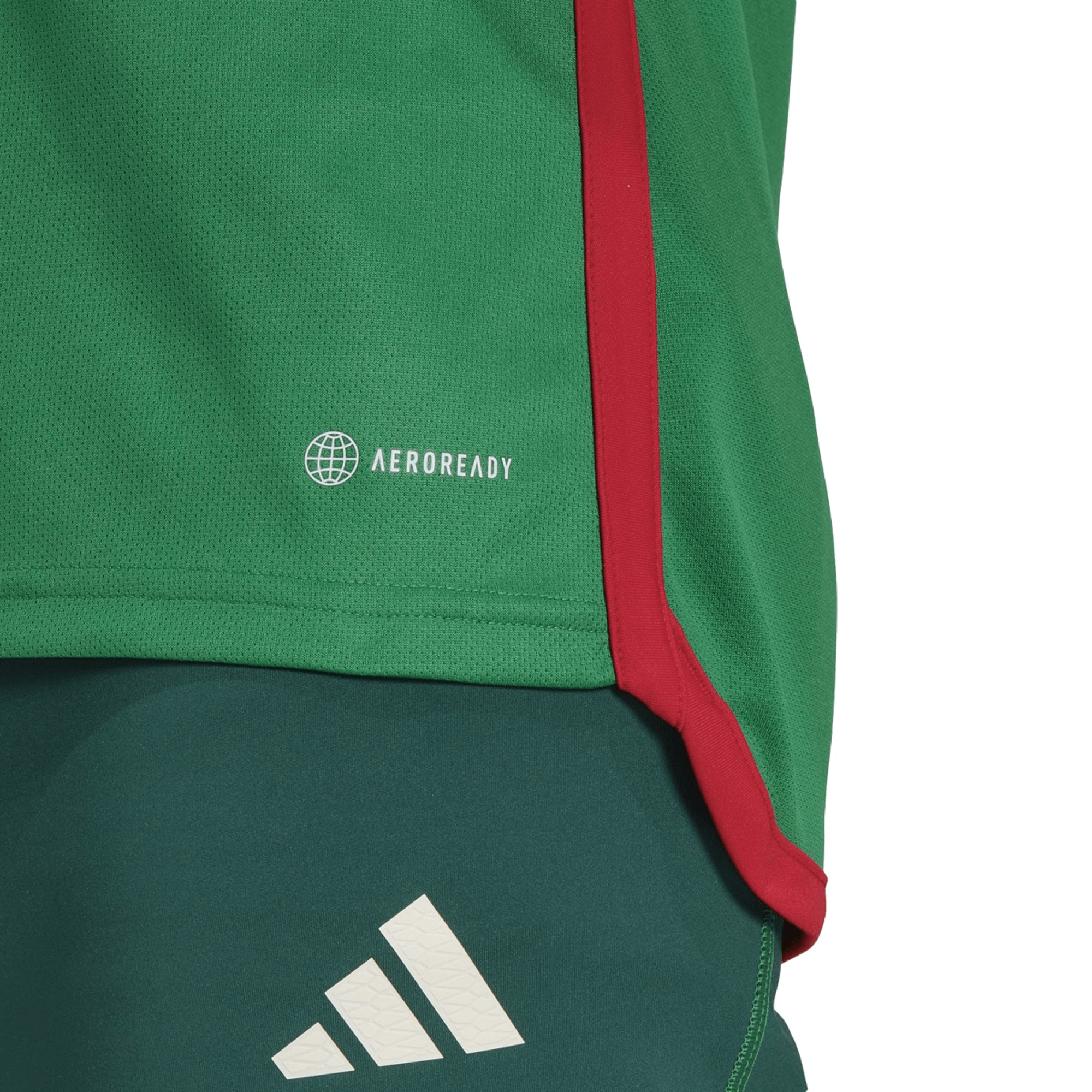 adidas Men's Mexico 2022 Home Jersey Vivid Green/Green、mySite、noshort