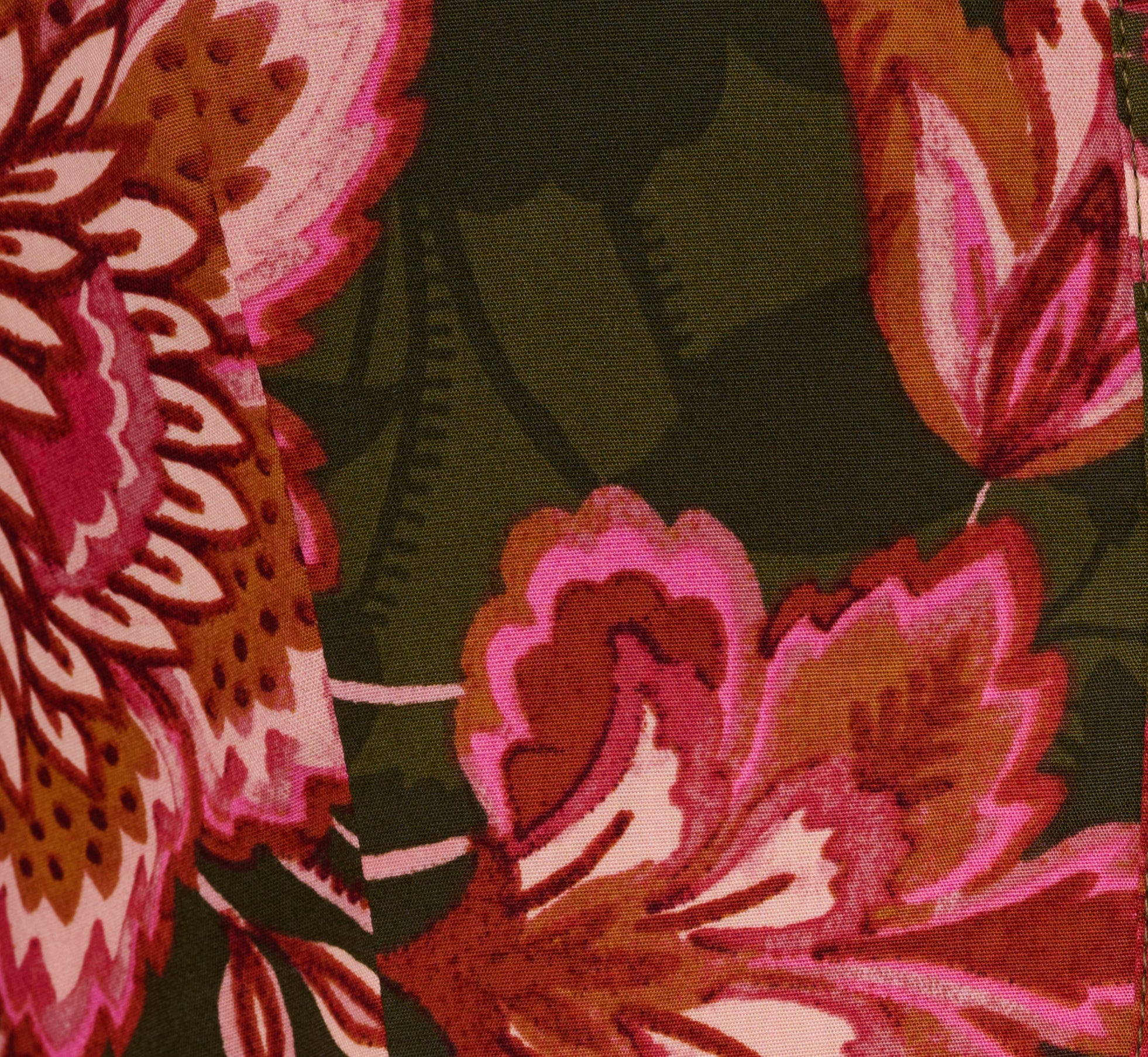 Bishop Sleeve Button Front Floral Romper In Olive Multi、mySite、solidvoid