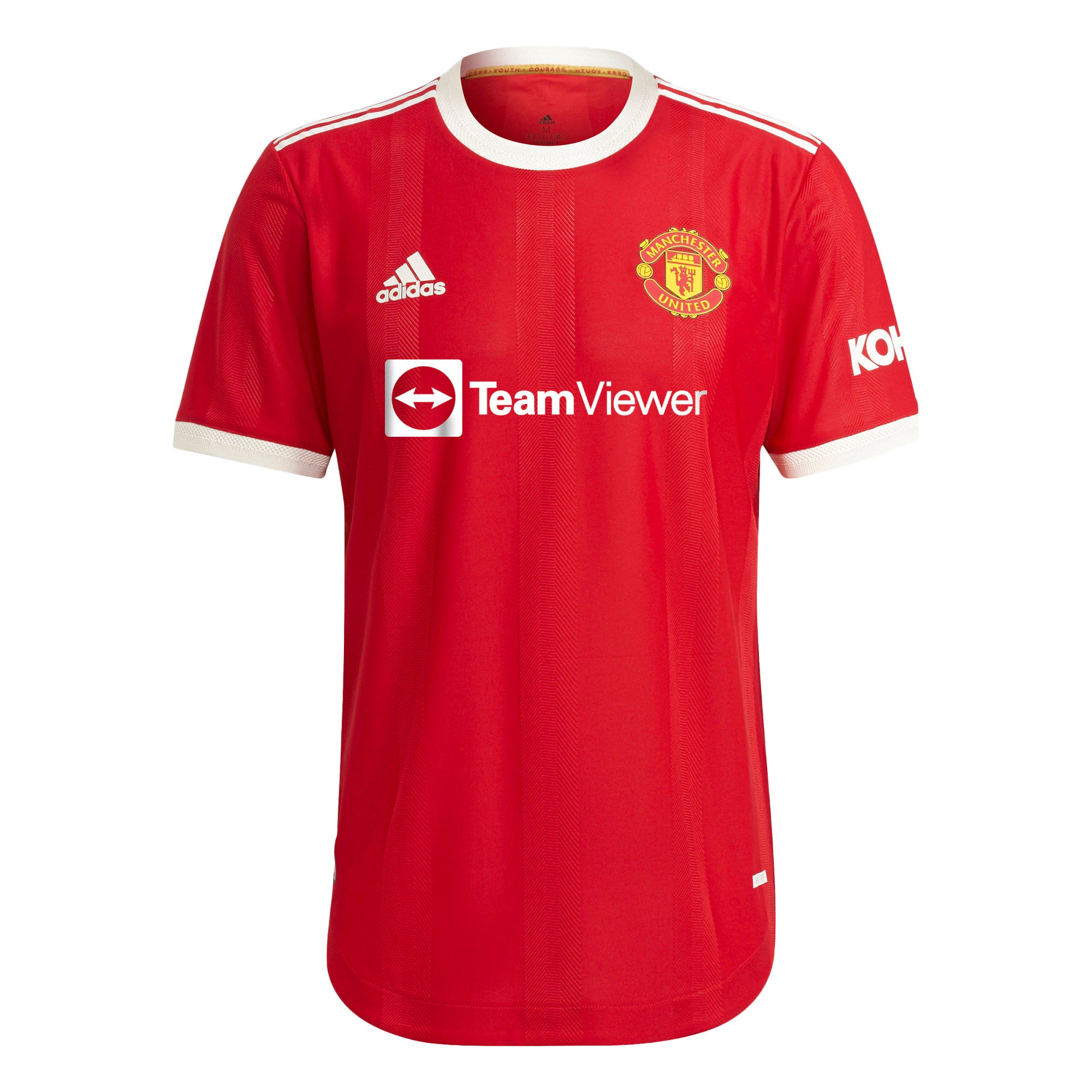 adidas Men's Manchester United 2021/22 Authentic Home Jersey Red、mySite、noshort