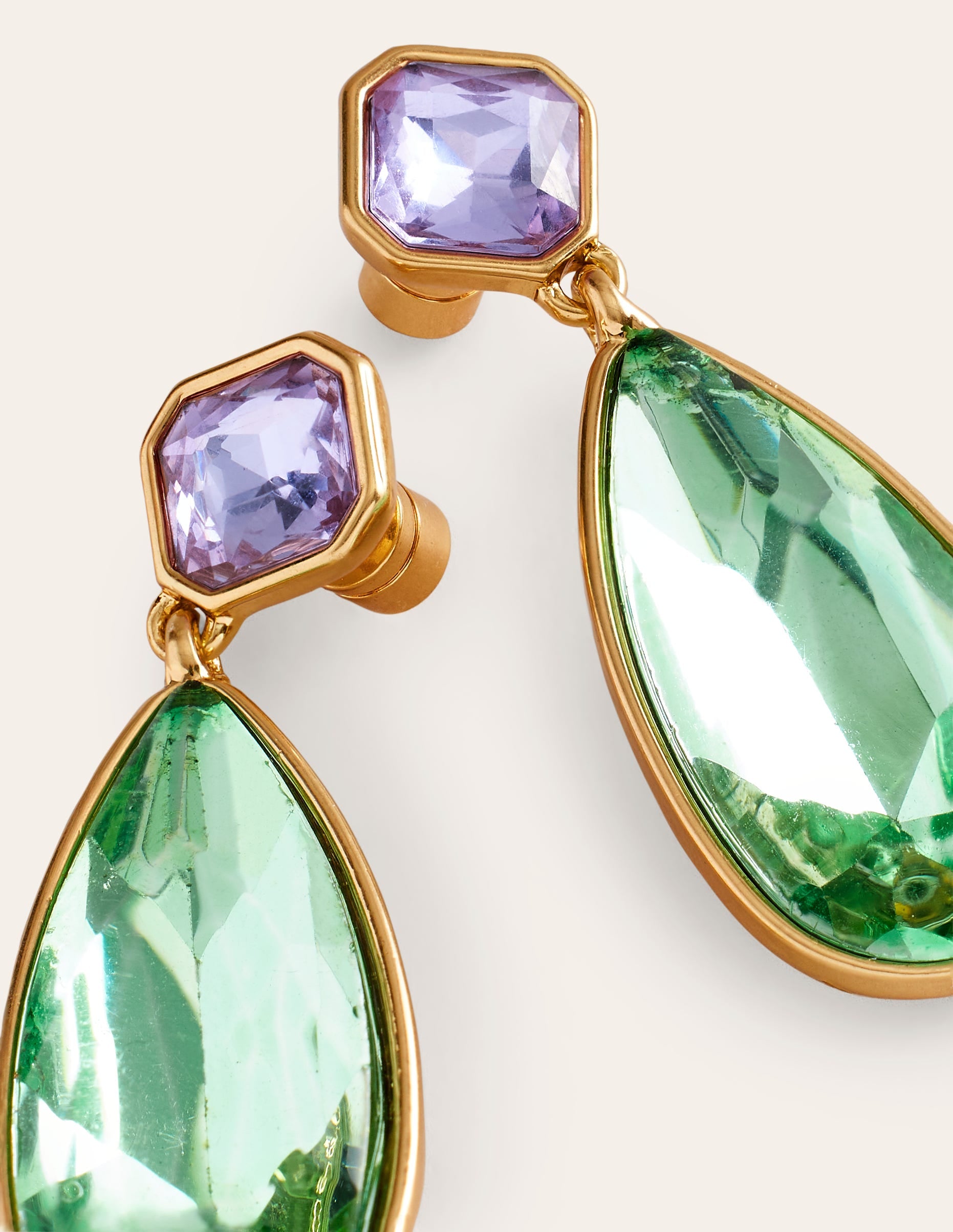  Statement Jewel Earrings-Green and Lilac、mySite、ashleygrahame