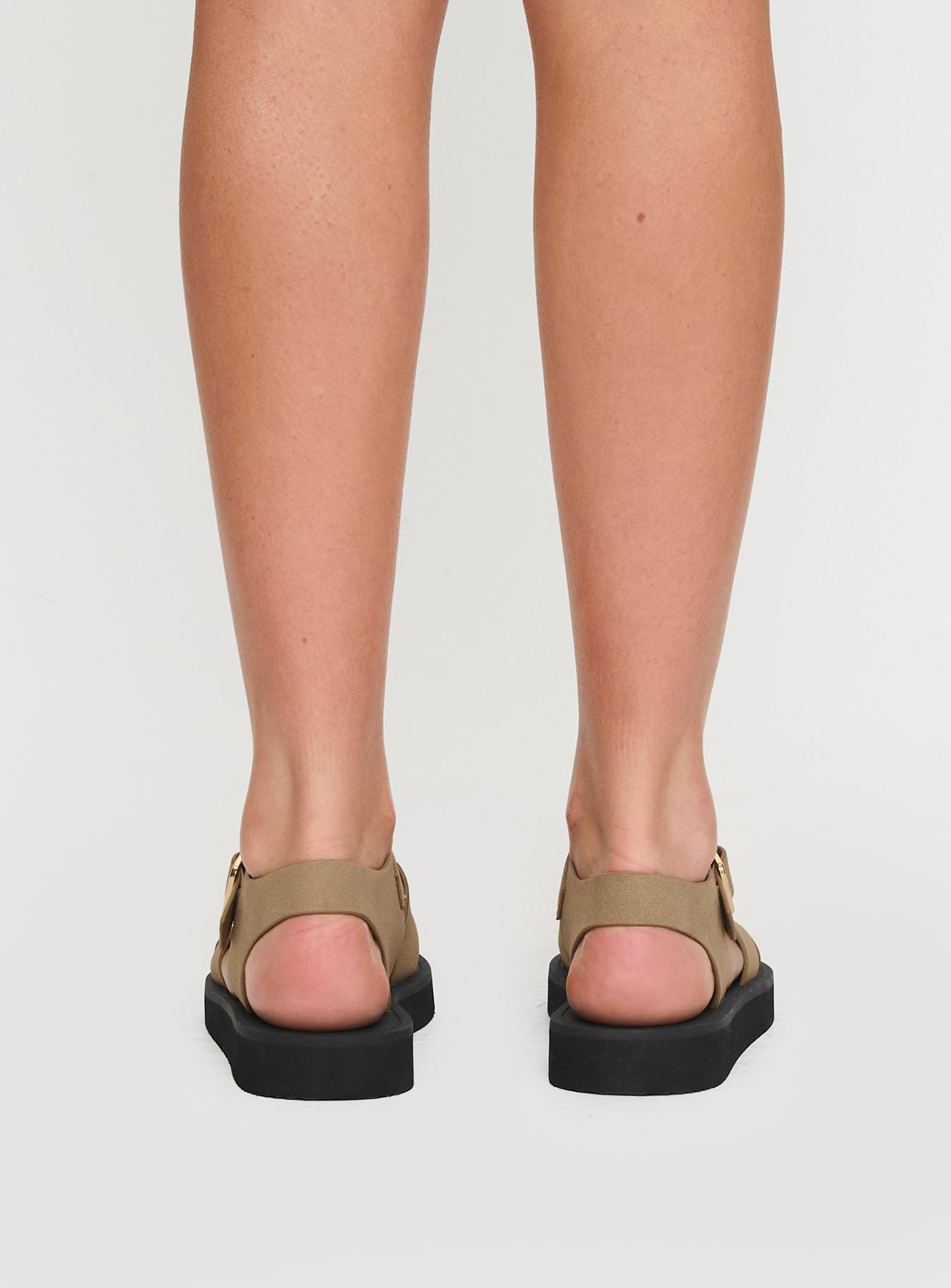 Enya Sandals Tan Faux Suede、mySite、solidvoid