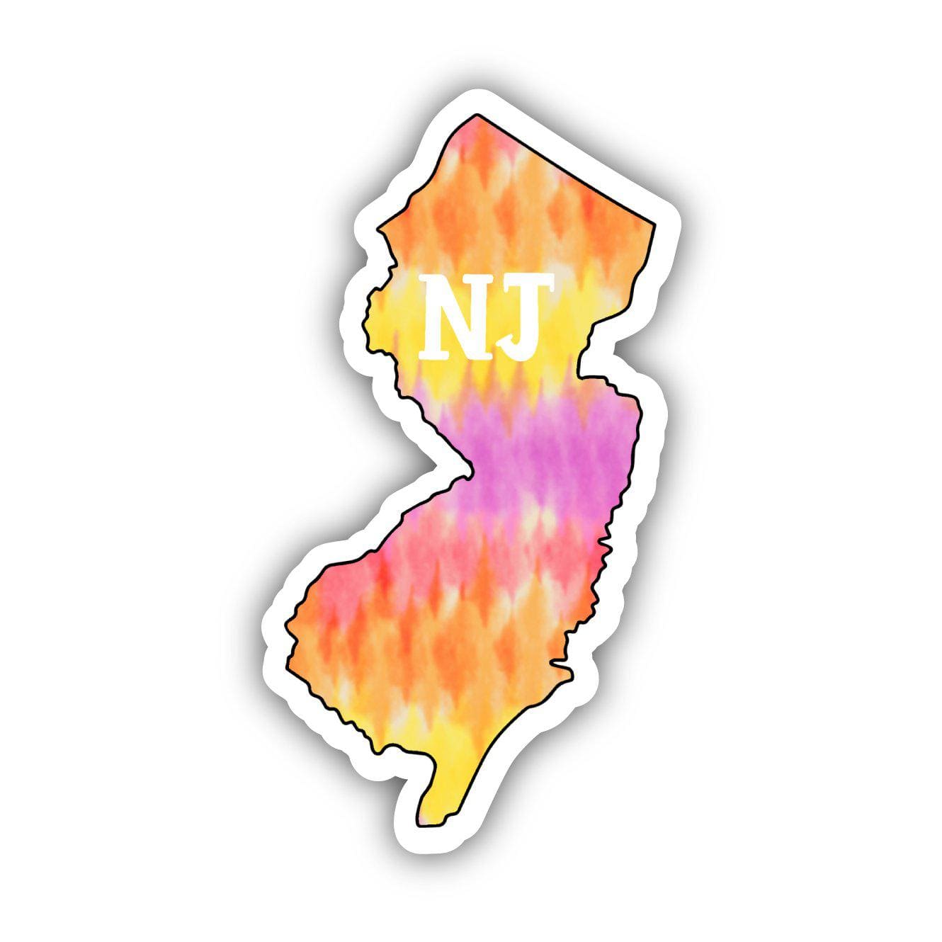  New Jersey Tie Dye Stripes Sticker、mySite、elrpsem3k