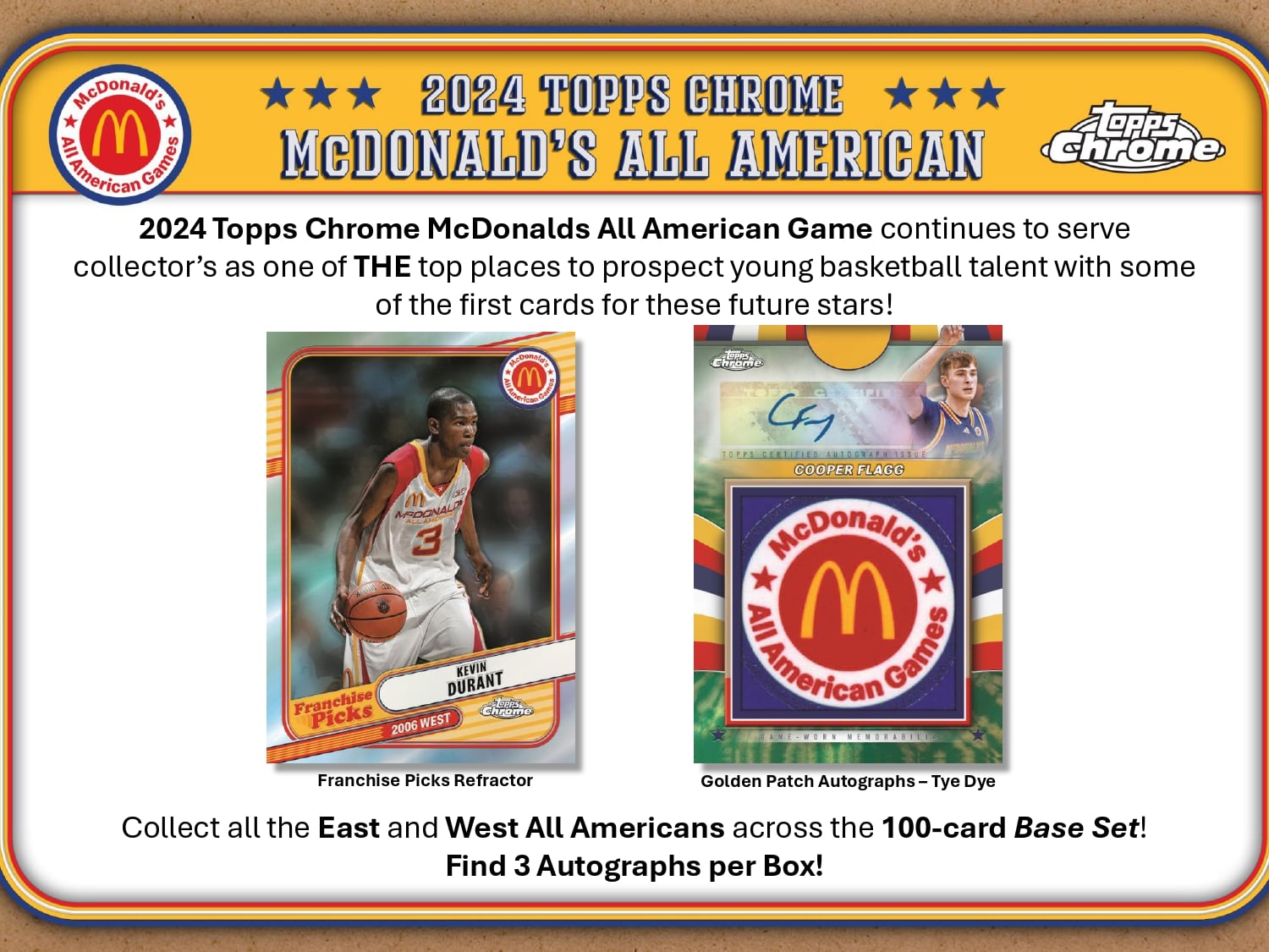 Topps Chrome McDonalds All American Basketball 2024 - Hobby Box、mySite、waistdrama