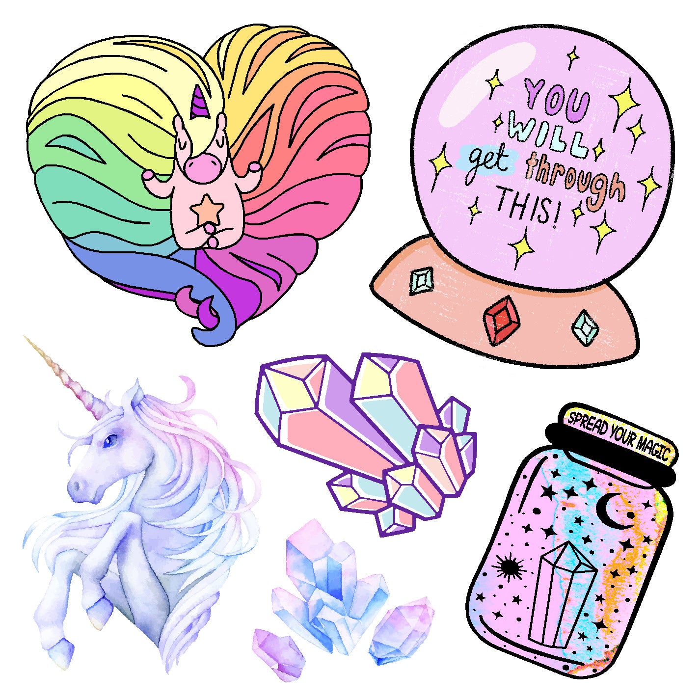  You'll Get Through Vinyl Sticker Decal Set、mySite、ghnorth