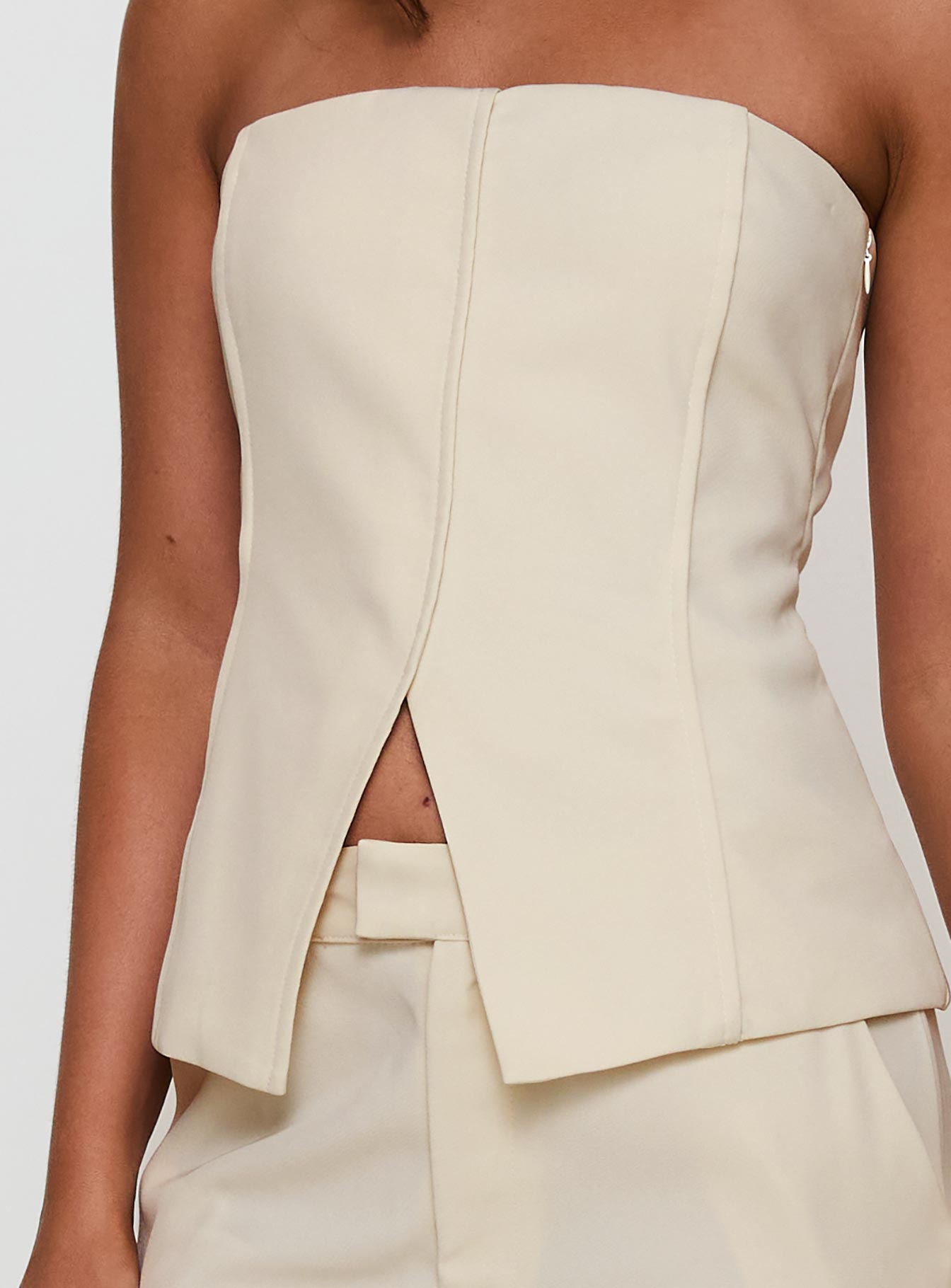 Lavish Living Strapless Top Cream、mySite、solidvoid