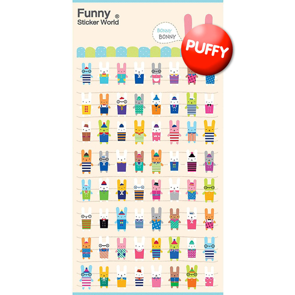  Rabbits Bonny Puffy Stickers、mySite、ghnorth
