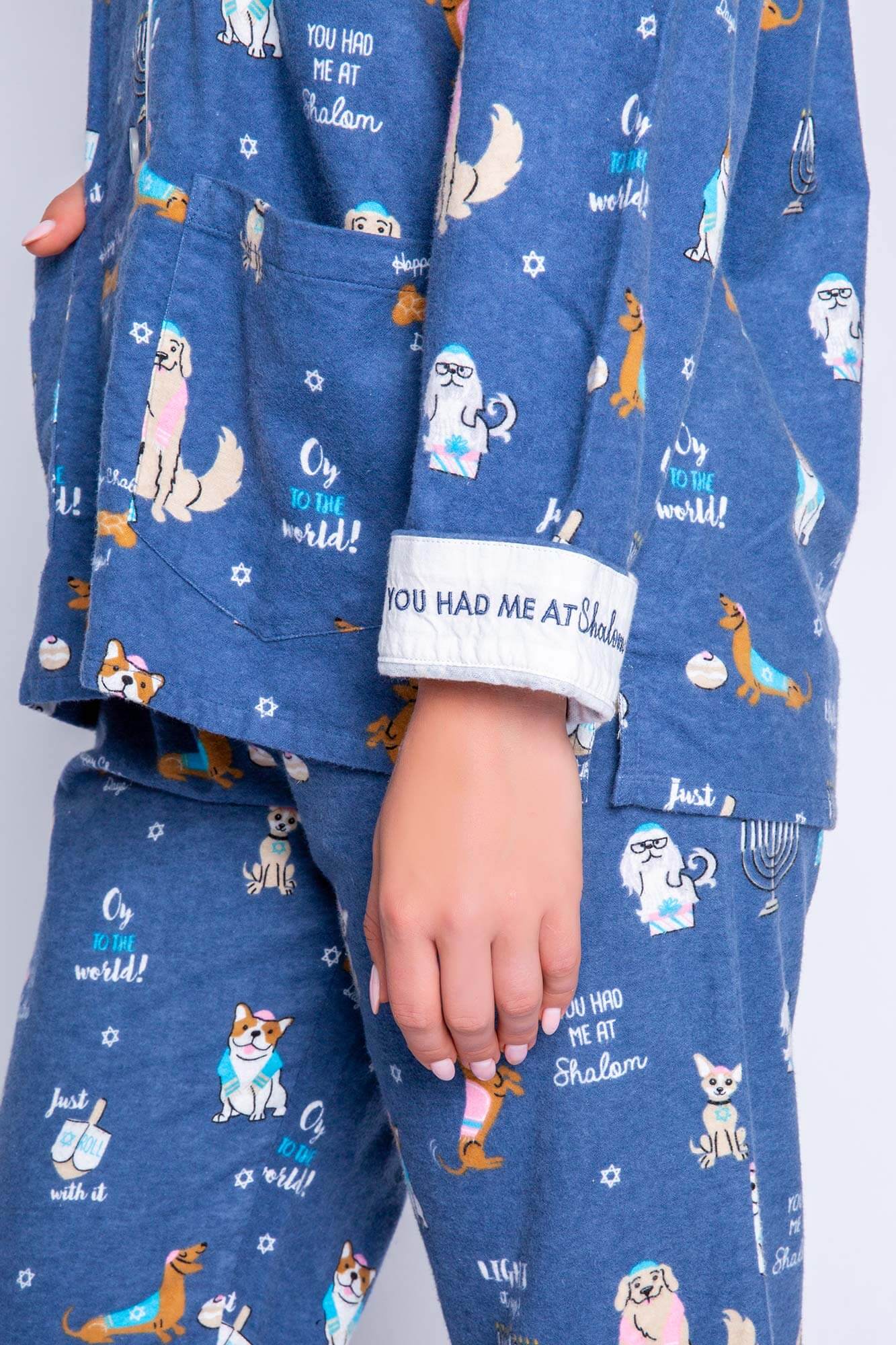 Oy to the World Hanukkah Pajamas Set by P.J. Salvage - Women、mySite、topwebapps