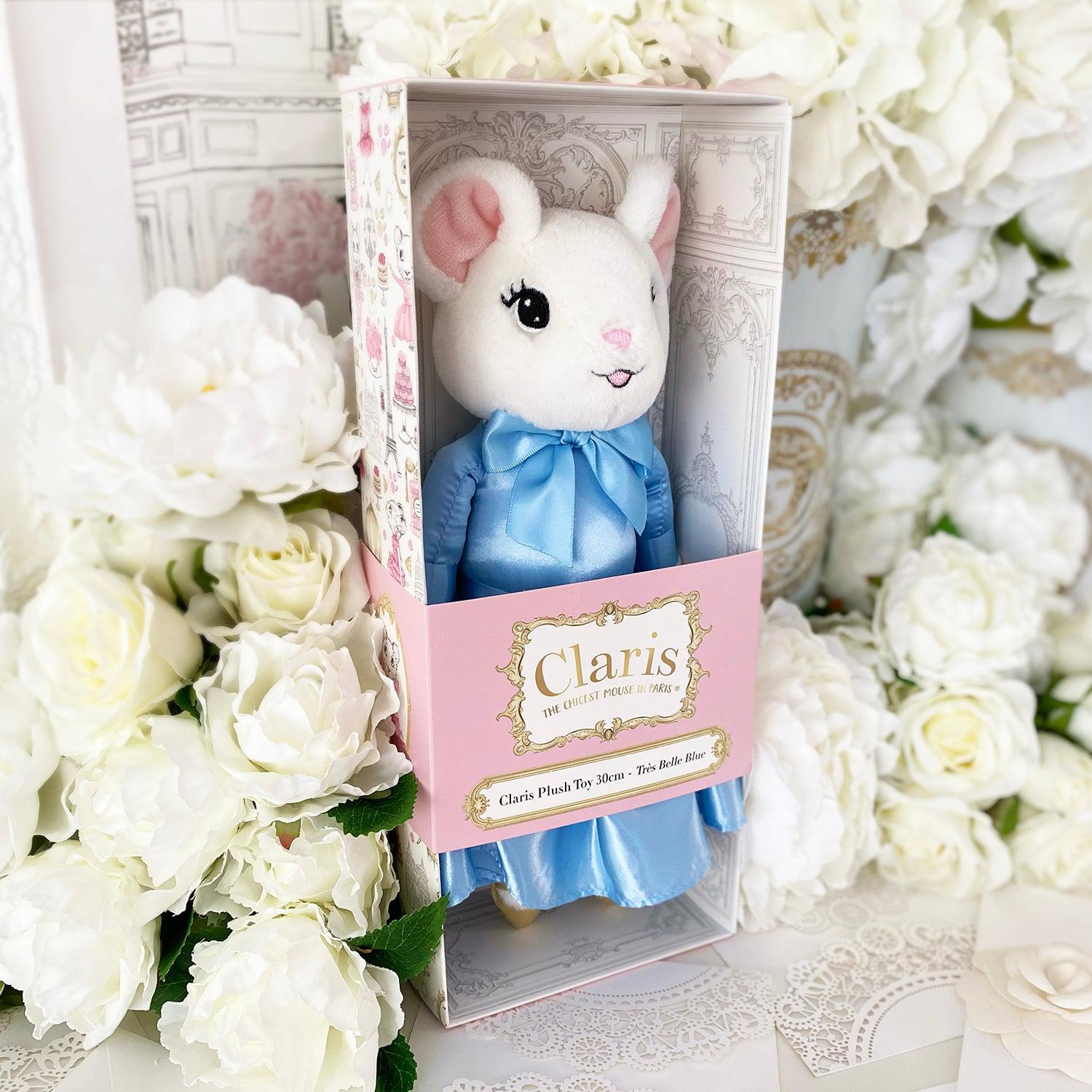 RETIRED - Claris The Mouse - Tres Belle Blue Plush Doll、mySite、g9winljtr