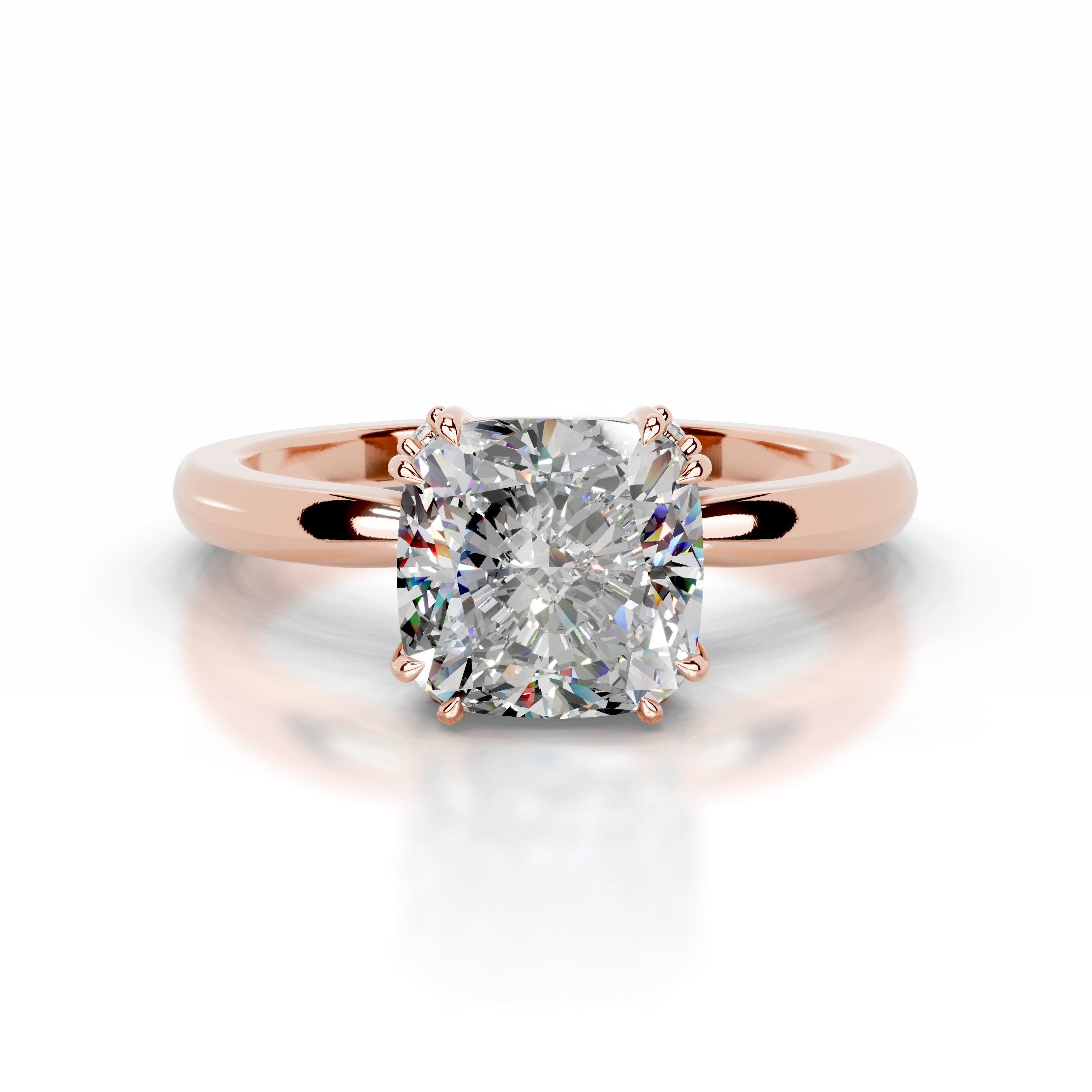 Andora Moissanite & Diamond Ring - 14K Rose Gold、mySite、hinf8tx79