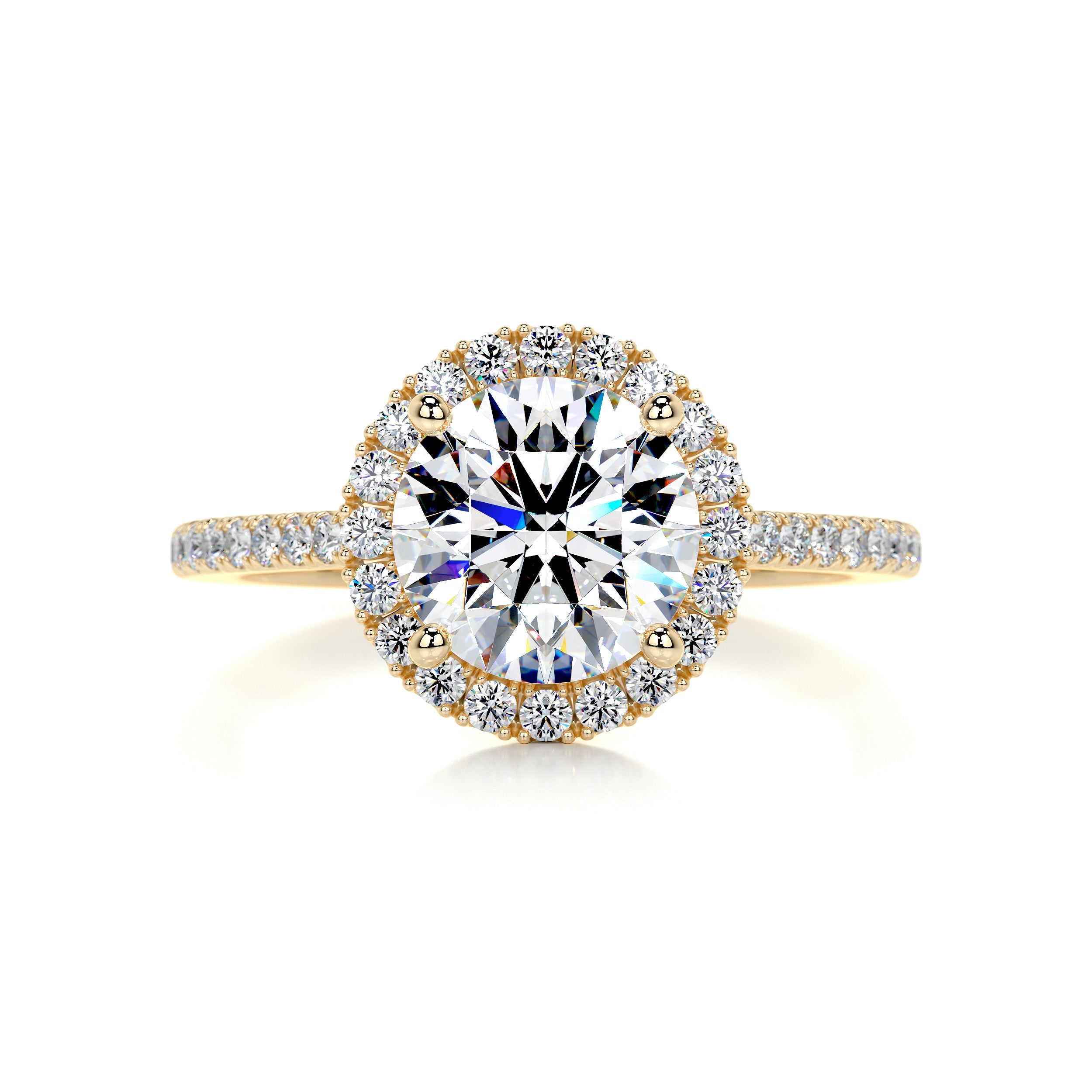 Layla Moissanite & Diamond Ring -18K Yellow Gold (RTS)、mySite、hinf8tx79