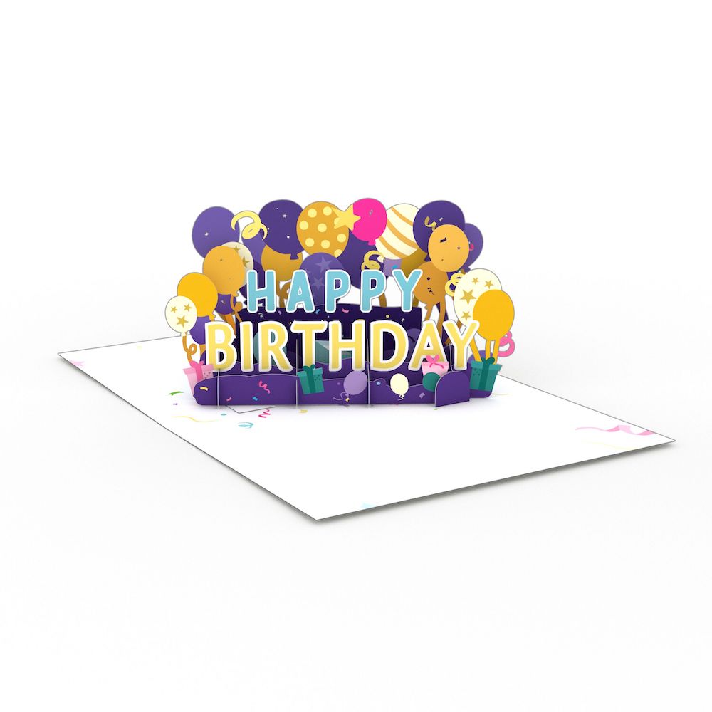 Happy Birthday Balloons: Paperpop® Card、mySite、solidvoid