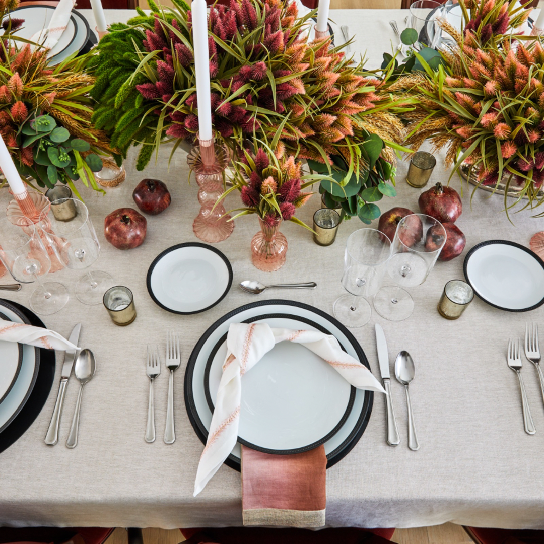  Kim Seybert Dip Dye Mauve & Brown Napkin、mySite、elrpsem3k