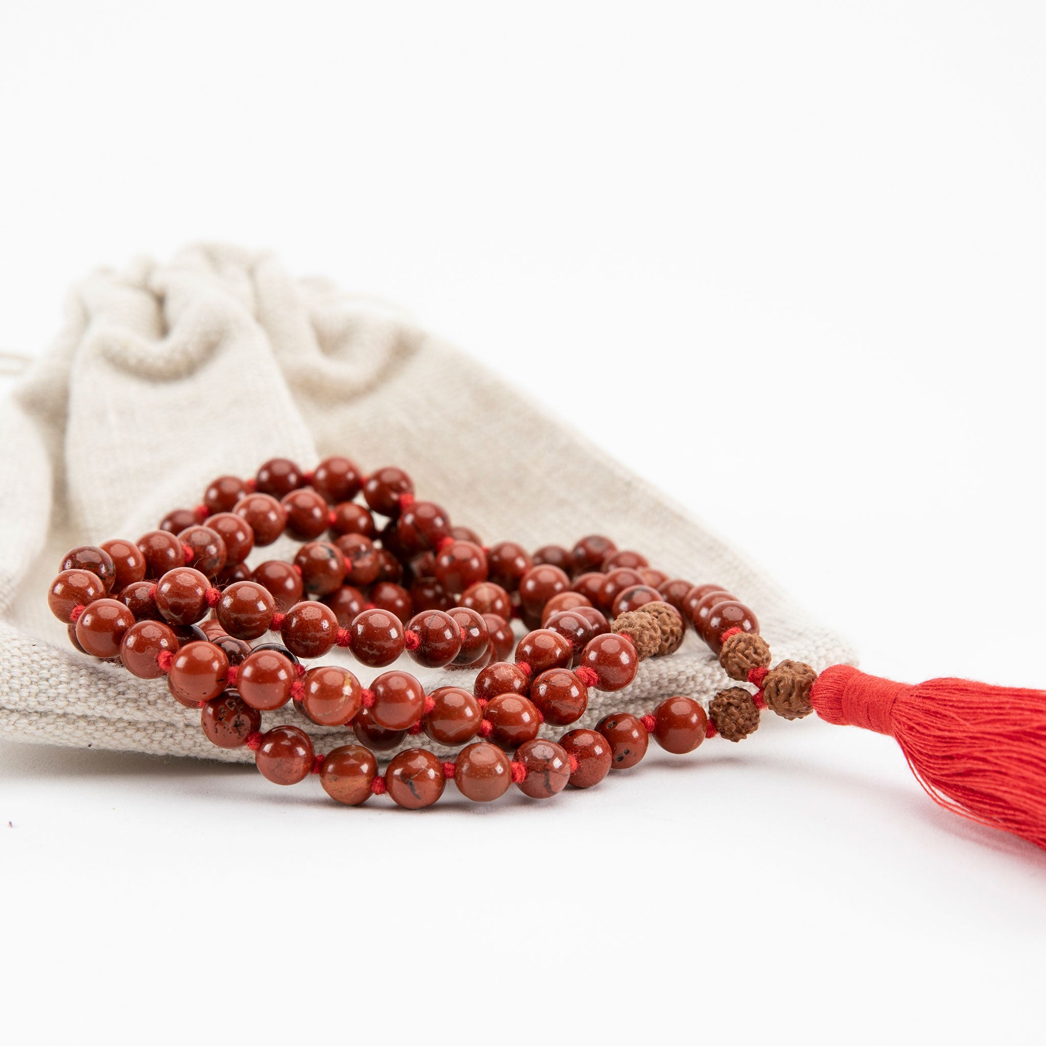 Handmade Prayer Beads: Red Jasper Mala、mySite、topwebapps