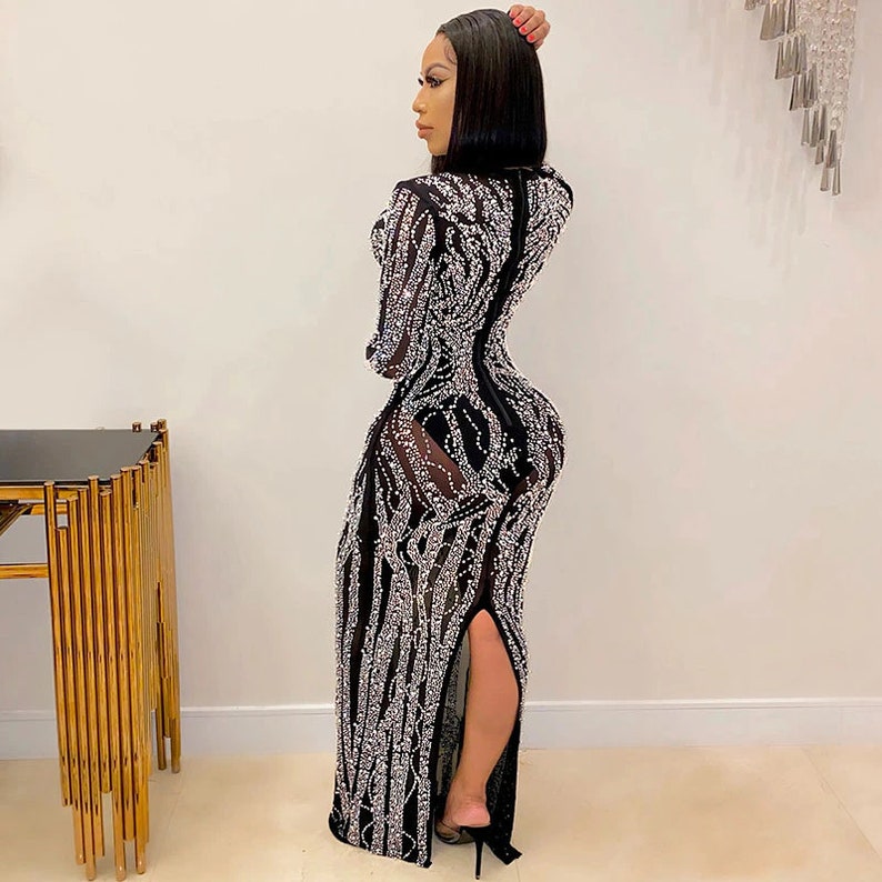  Empire Silver Stud Maxi Dress、mySite、merchandisen