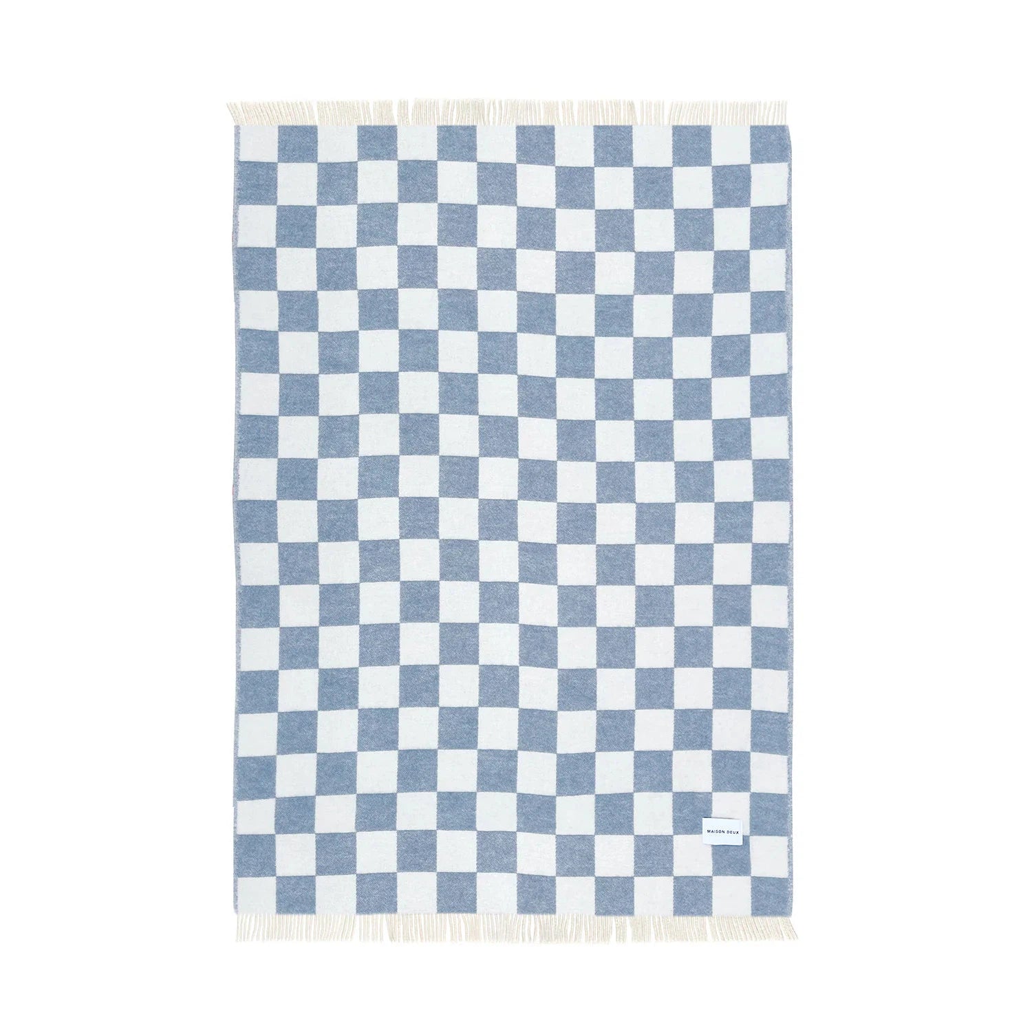Checkerboard Denim Blue White Blanket、mySite、gigharbornorthrealestate