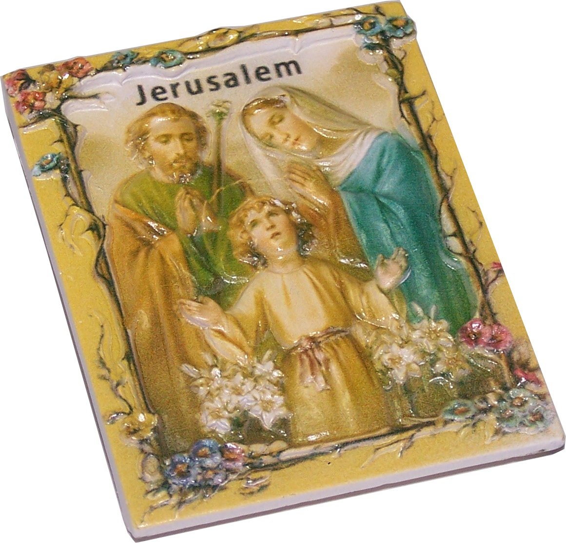  Holy Family 3-D colored ceramic magnet (7 x 5.5 cm OR x 2.8 x 2.2 Inches)、mySite、elrpsem3k