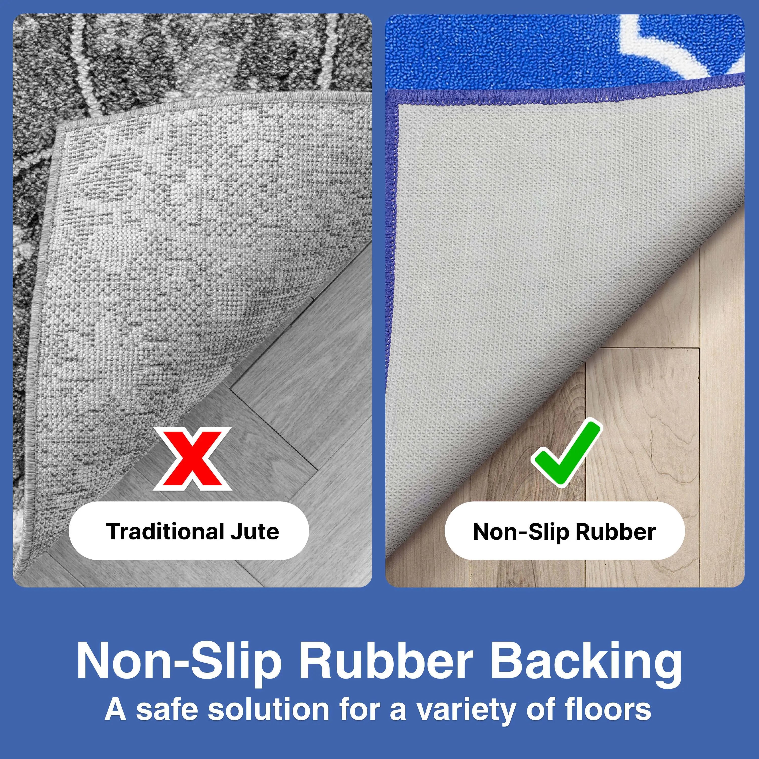 Brooklyn Trellis Custom Size Runner Modern Blue Select Your Width x Choose Your Length Machine Washable Hallway Runner Rug、mySite、gigharbornorthrealestate