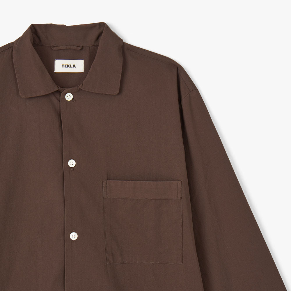  Tekla Poplin Long Sleeve Shirt / Coffee、mySite、merchandisen