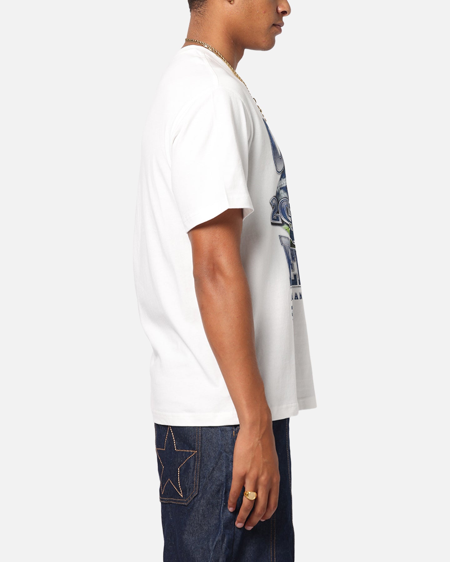 Mitchell & Ness Geelong Cats Mascot T-Shirt Vintage White、mySite、zt4zffjzw