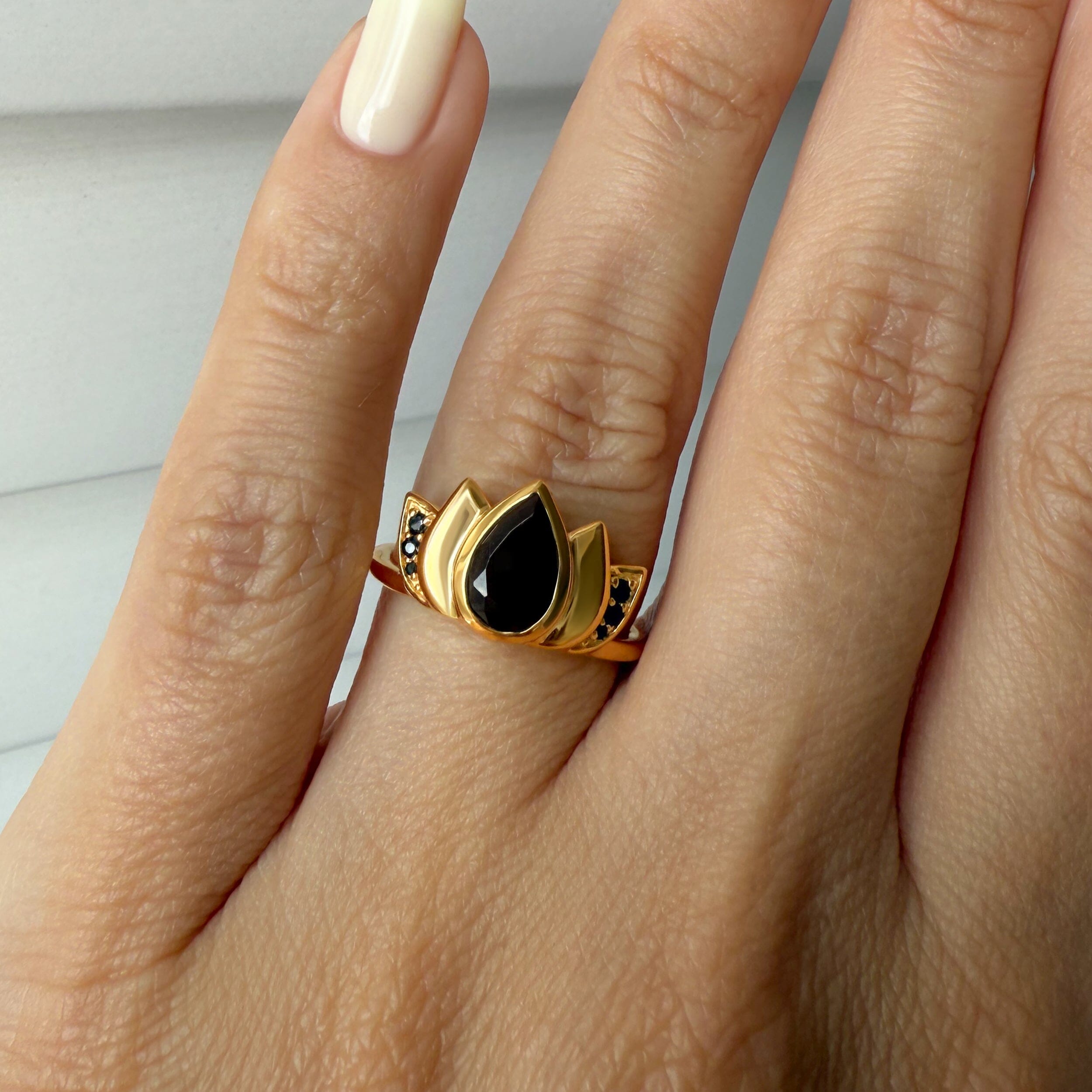 Black Obsidian Ring - Divine Lotus、mySite、hinf8tx79