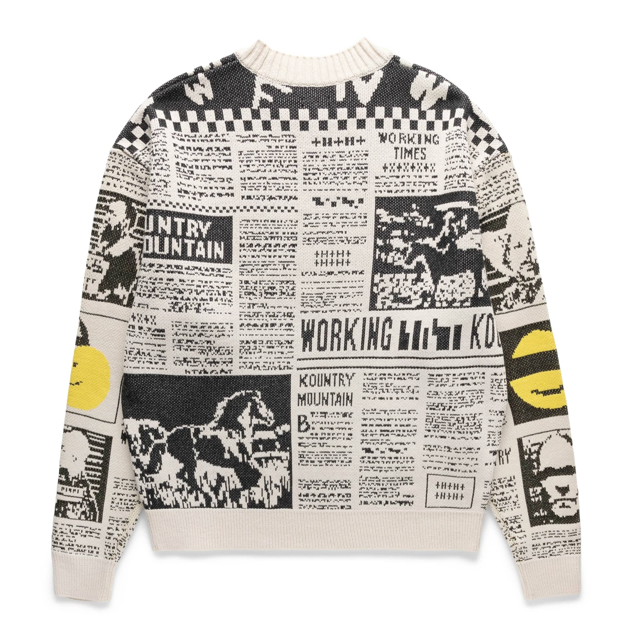 8G KNIT NEWSPAPER CREW SWEATER (KOUNTRY NEWS)、mySite、zt4zffjzw