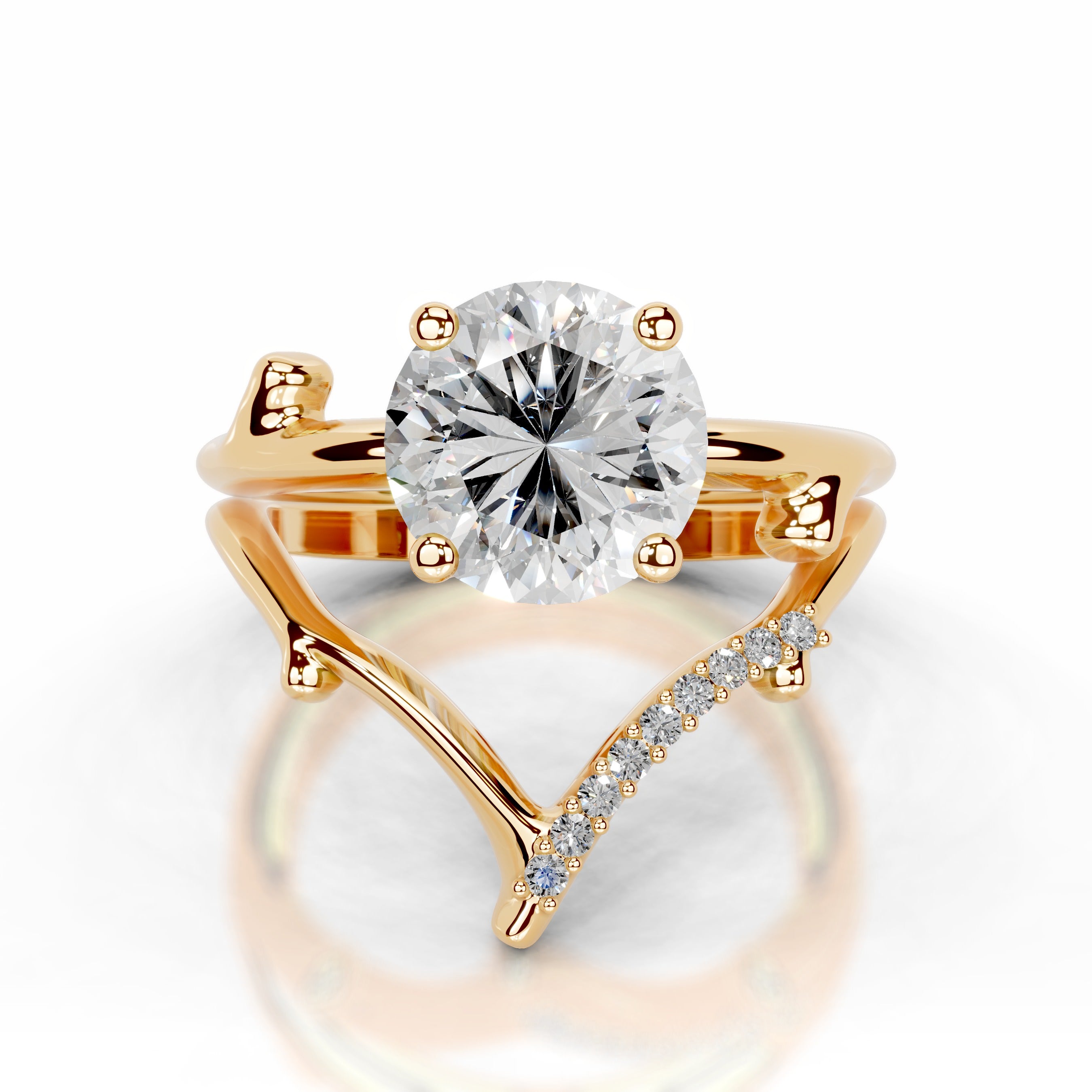 Blossom鈥榮 Sparkle Lab Bridal Set- 18K Yellow Gold、mySite、hinf8tx79