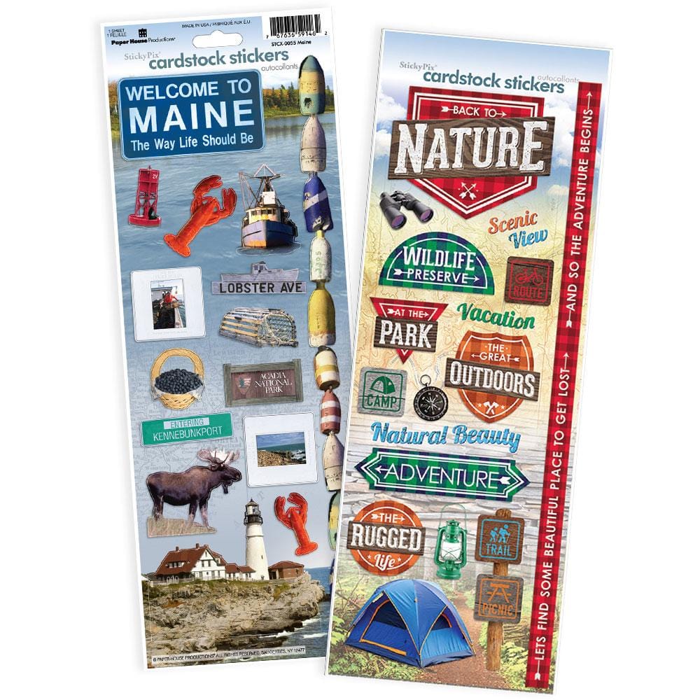  Scrapbook Stickers - Maine Value Pack、mySite、ghnorth