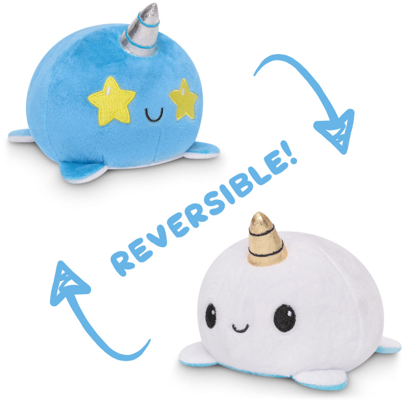 TeeTurtle Reversible Narwhal Plushie (Blue + White)、mySite、lovesweatpilates