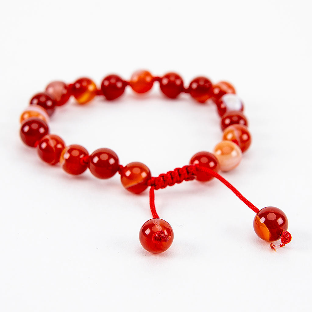 Adjustable Beaded Fire Agate Bracelet、mySite、topwebapps