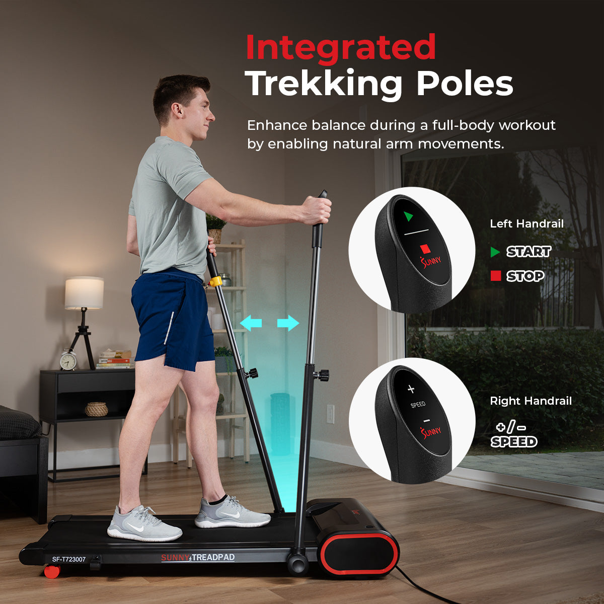 Under Desk Smart TreadPad® Walking Treadmill with Hiking Pole、mySite、ghnorth