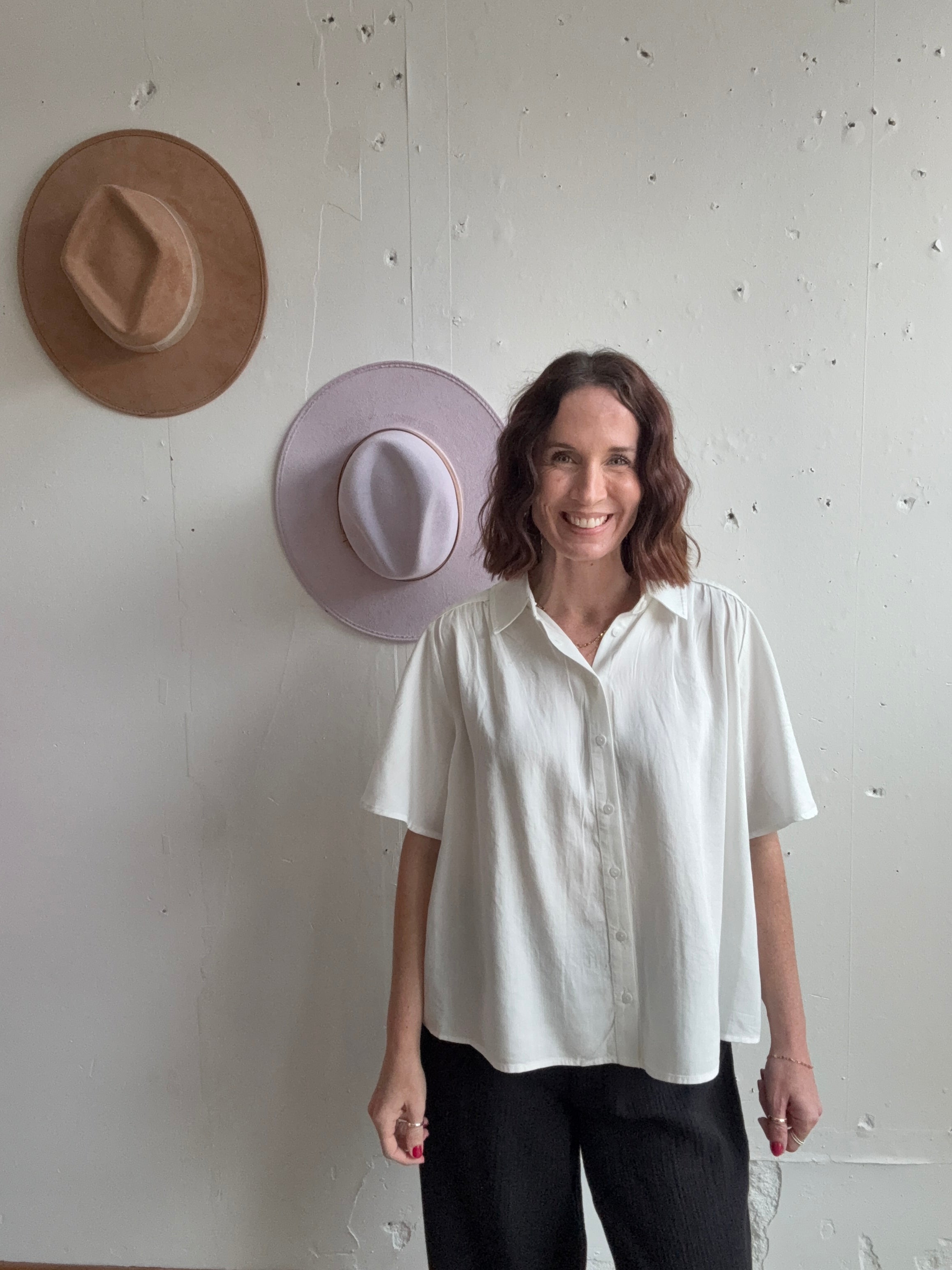 Liverpool 1/2 Sleeve Shirred Woven Blouse、mySite、garagedoors4me