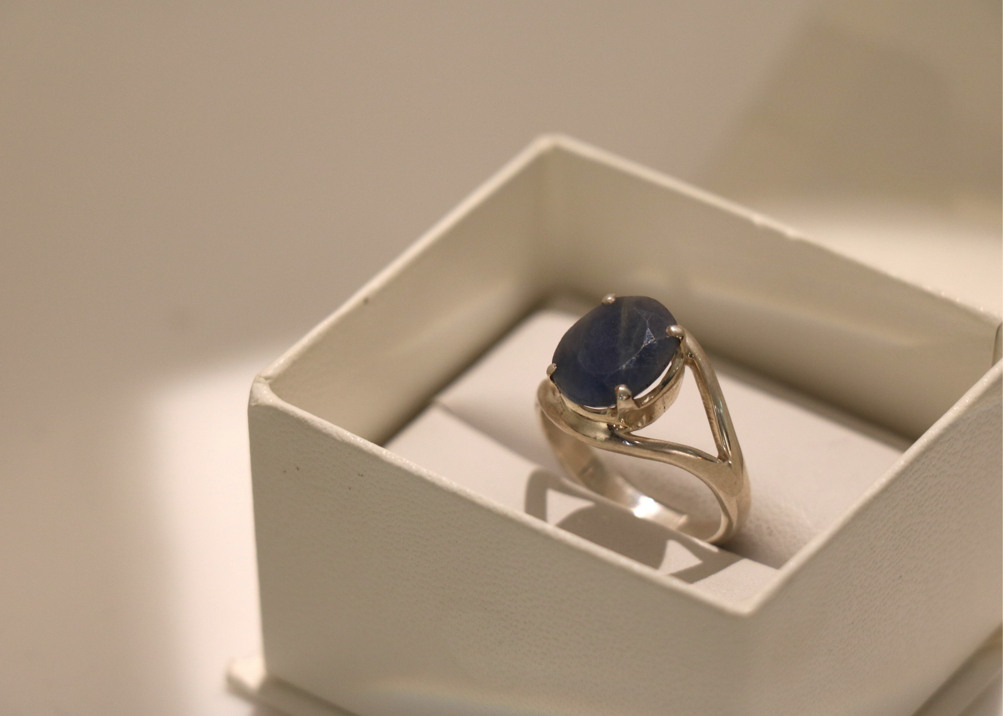 Faceted Blue Sapphire Ring (Sterling Silver)、mySite、topwebapps