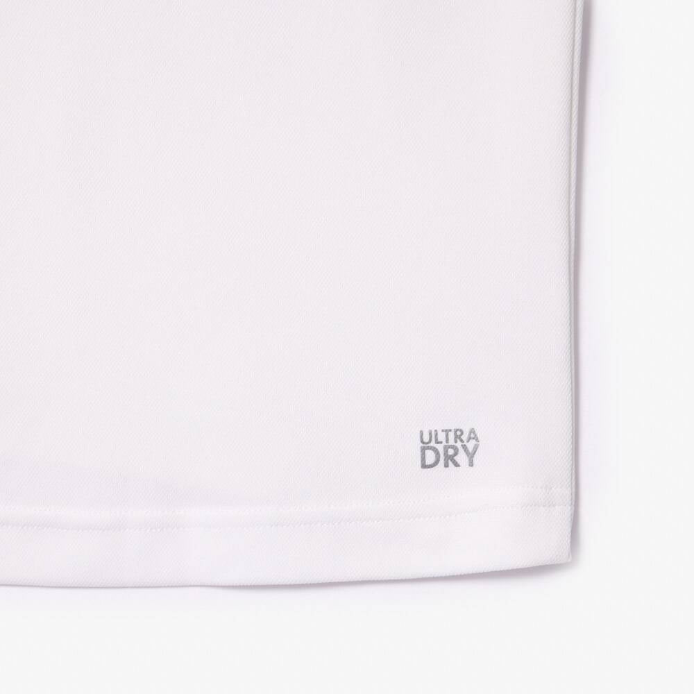 Lacoste Men's Rip Resistant Plain Tennis Polo (White)