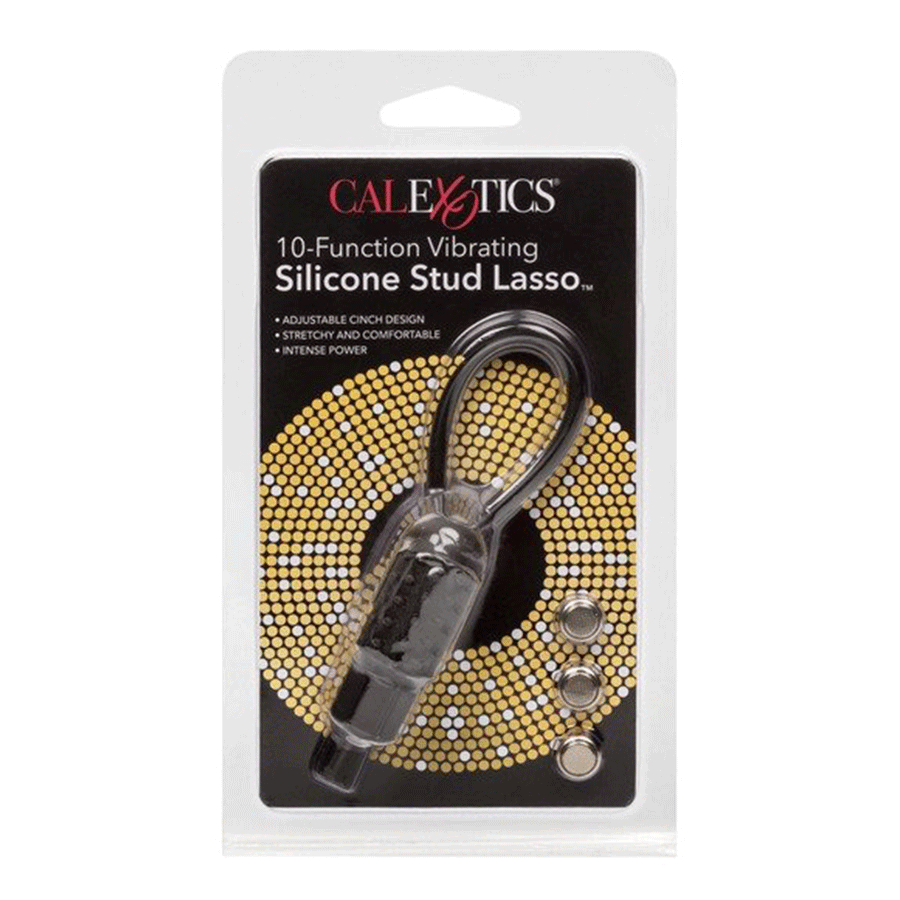 10 Function Vibrating Silicone Stud Lasso Cock Ring by Cal Exotics、mySite、bottomscart