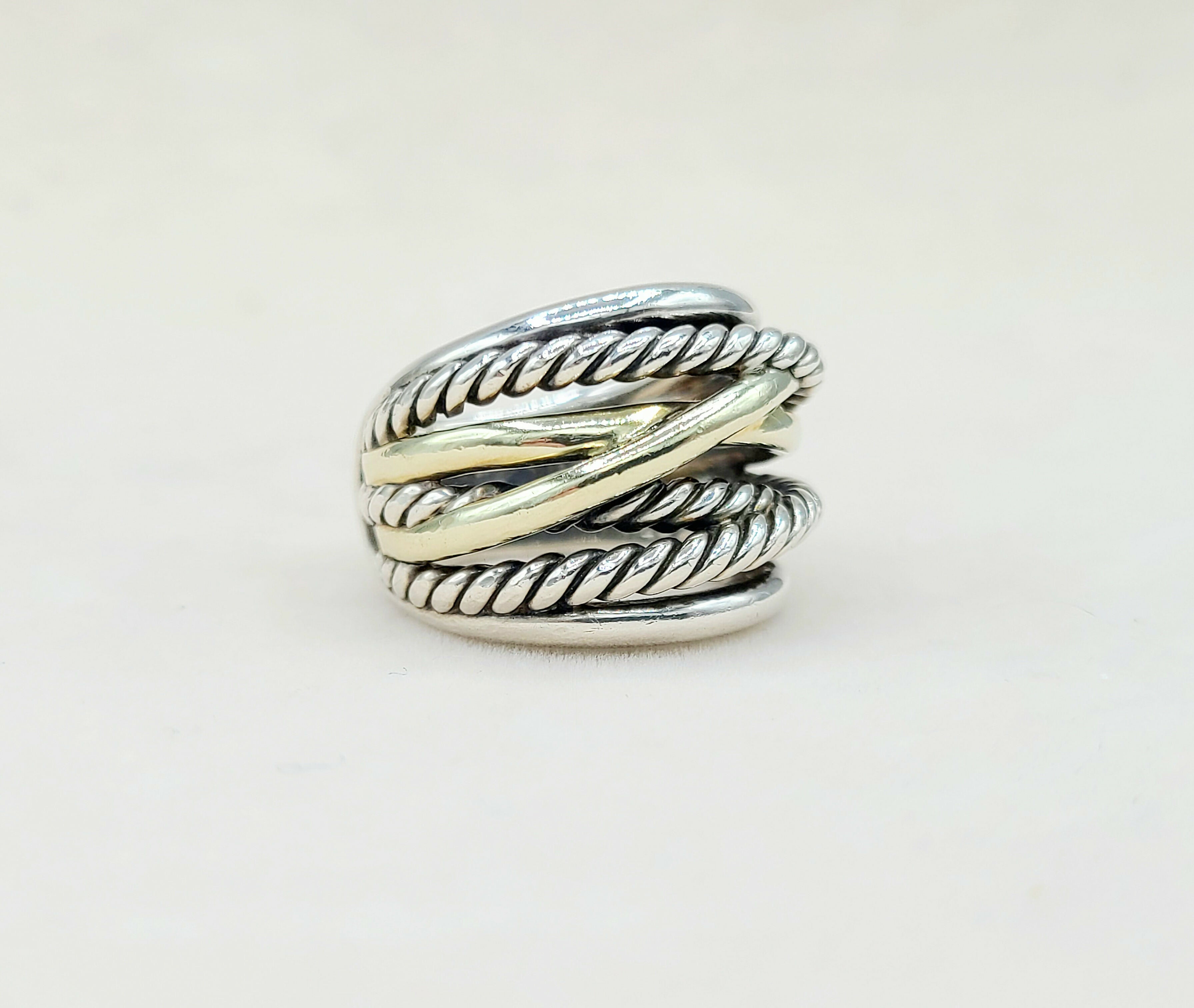 David Yurman Crossover Ring Wide with Gold、mySite、hinf8tx79